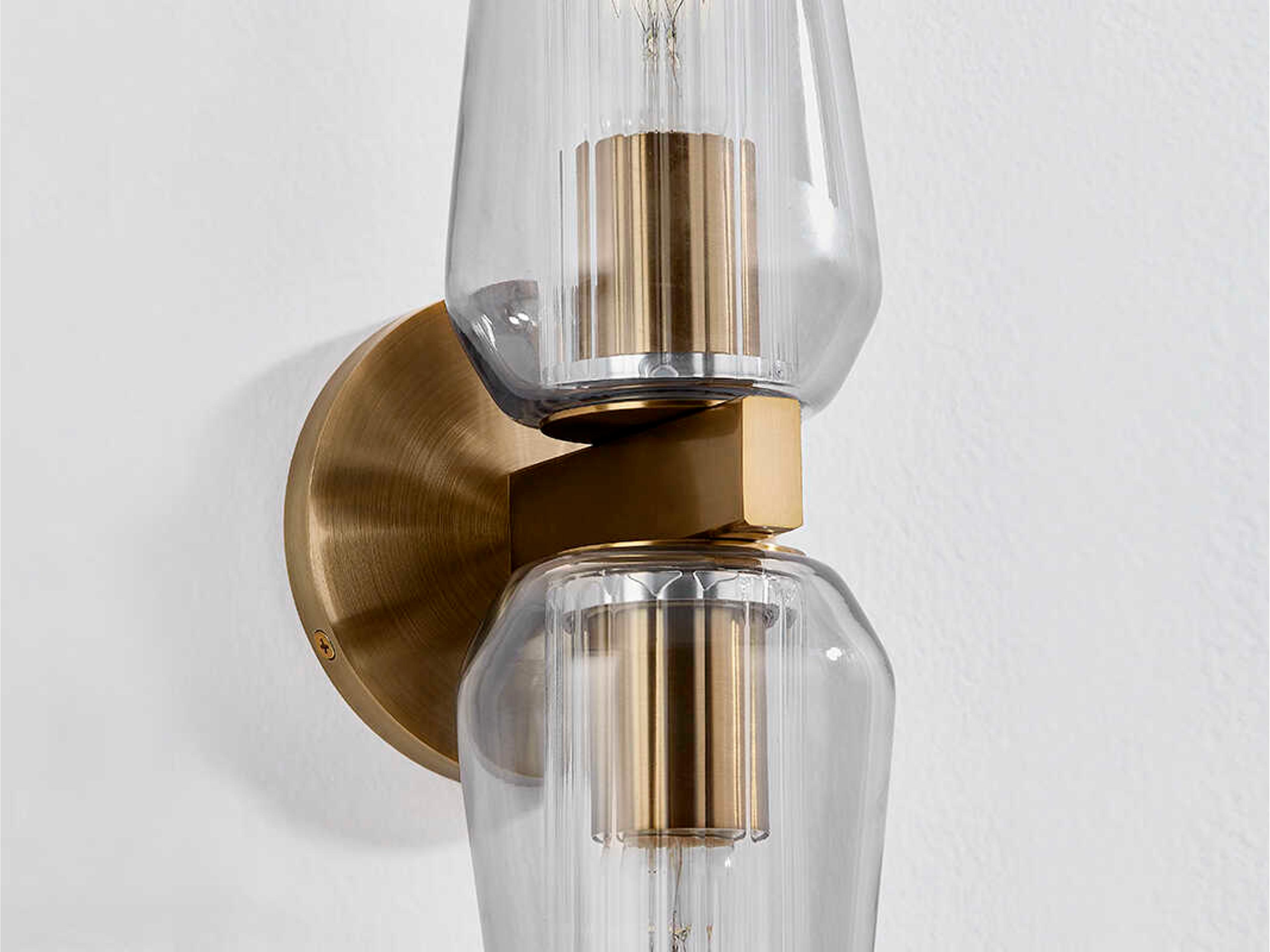 Troy Lighting Rex 2-Light Patina Brass Wall Sconce