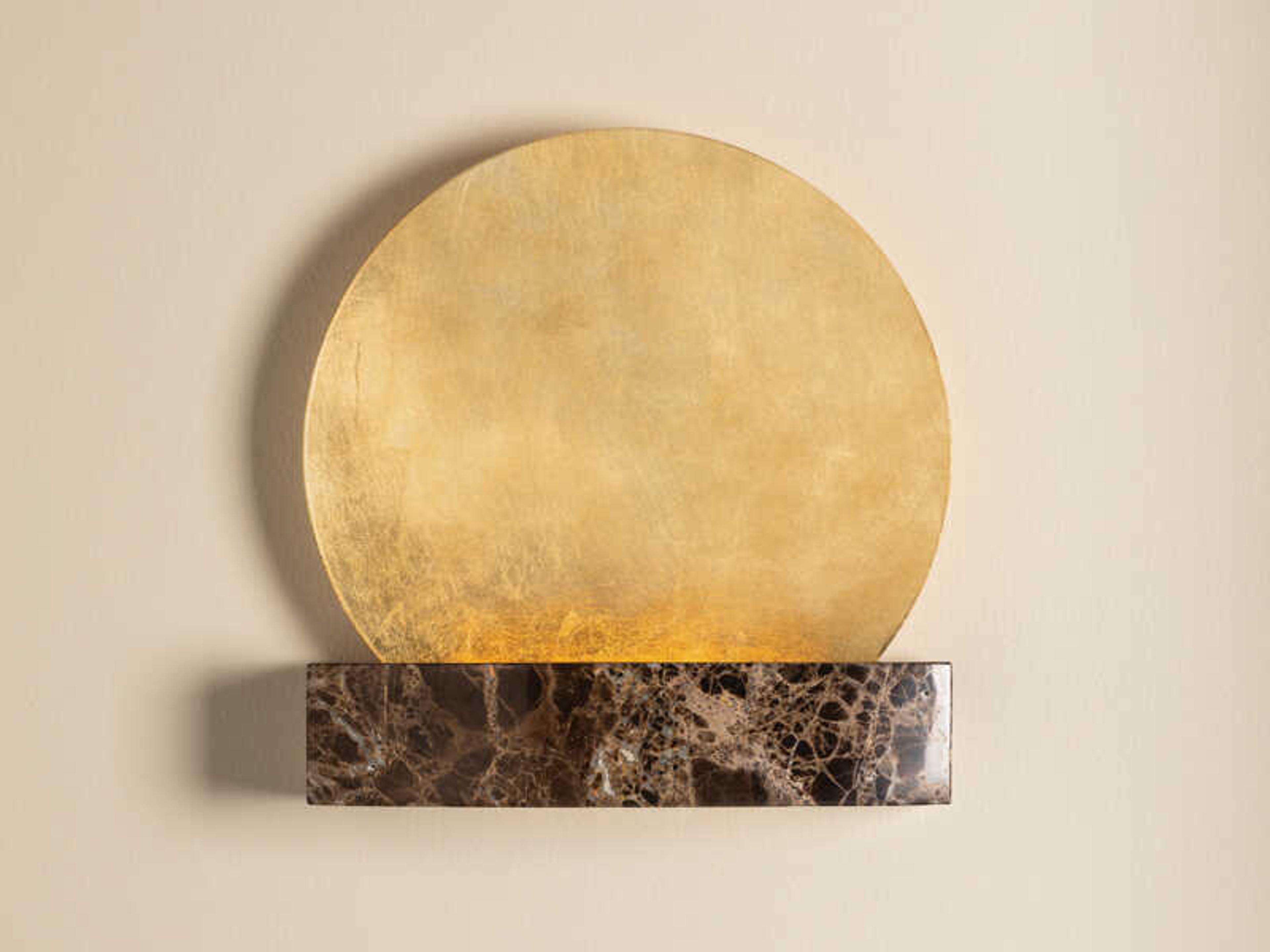 Troy Lighting Rune 1-Light Vintage Gold Leaf Wall Sconce