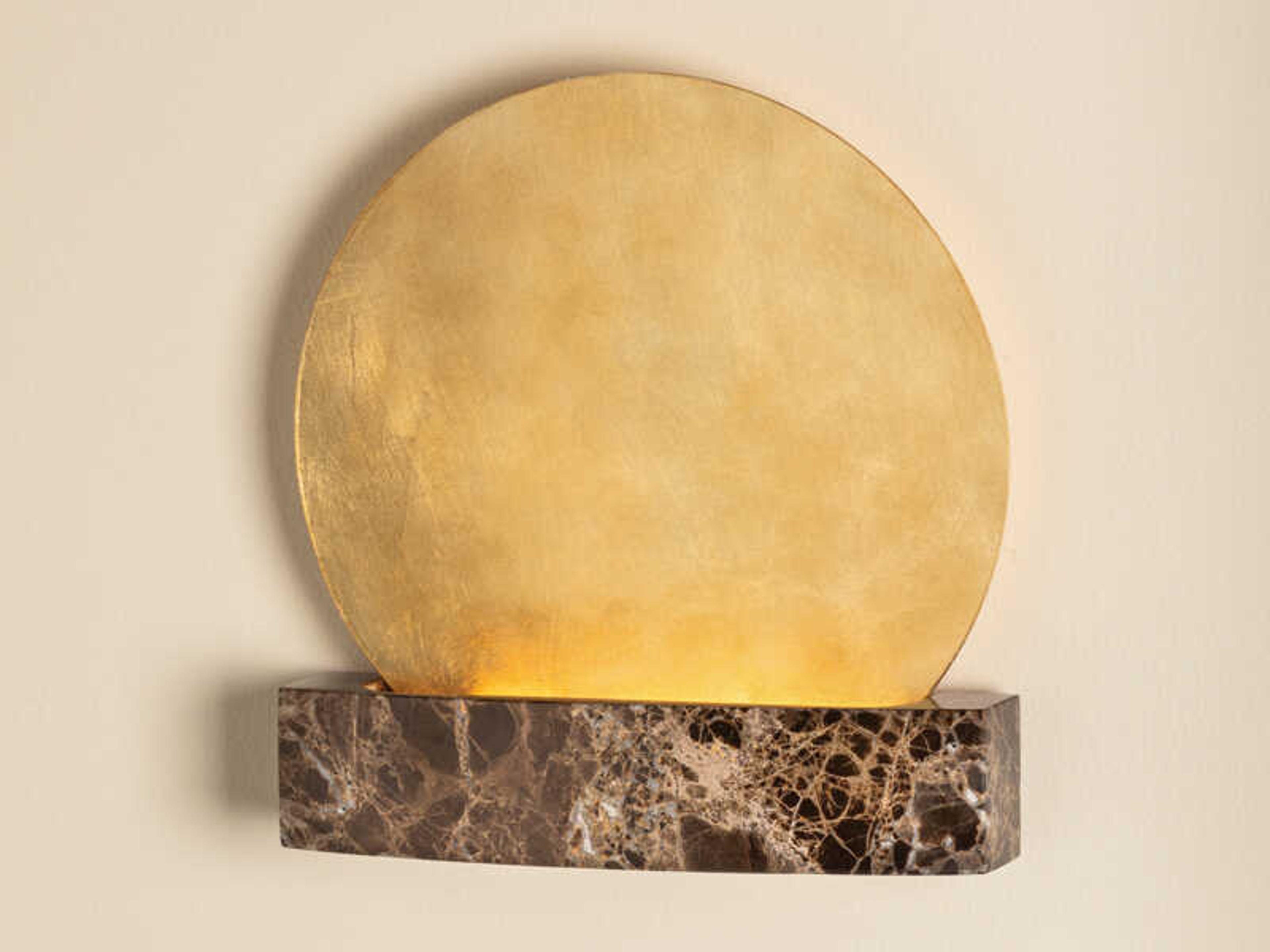 Troy Lighting Rune 1-Light Vintage Gold Leaf Wall Sconce