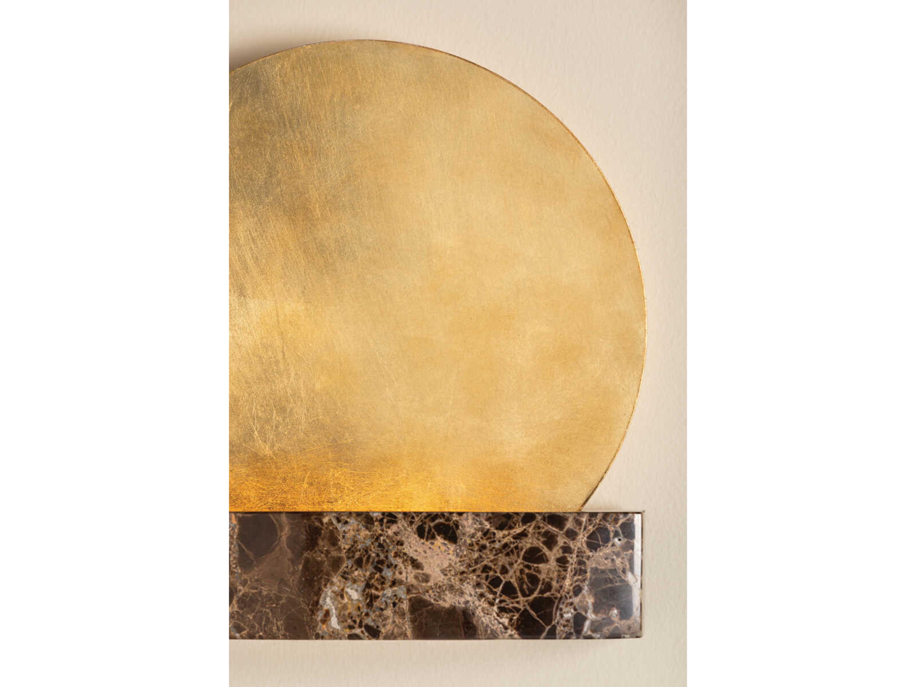 Troy Lighting Rune 1-Light Vintage Gold Leaf Wall Sconce