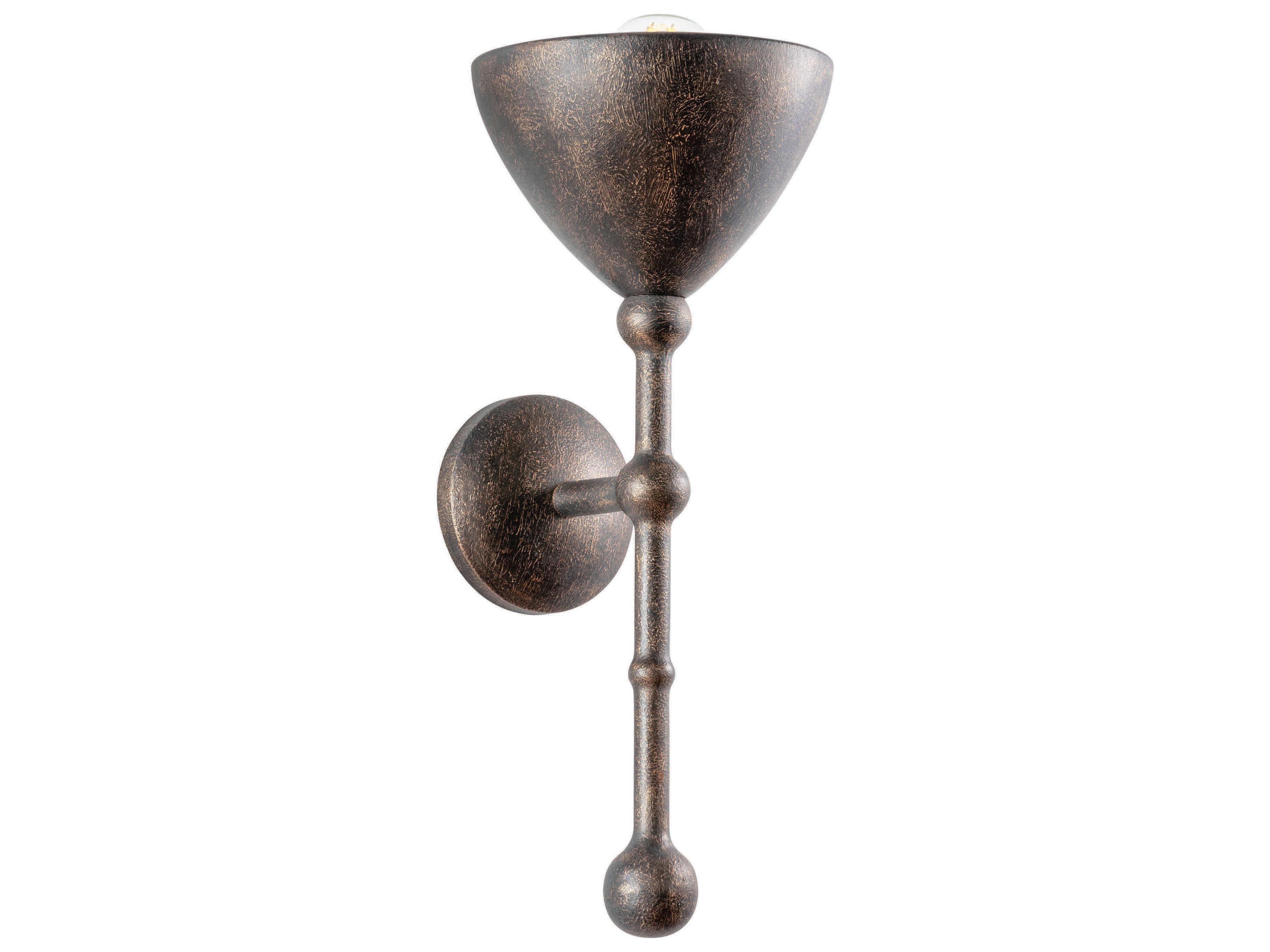 Vishal 1-Light Black Patina Gold Wall Sconce