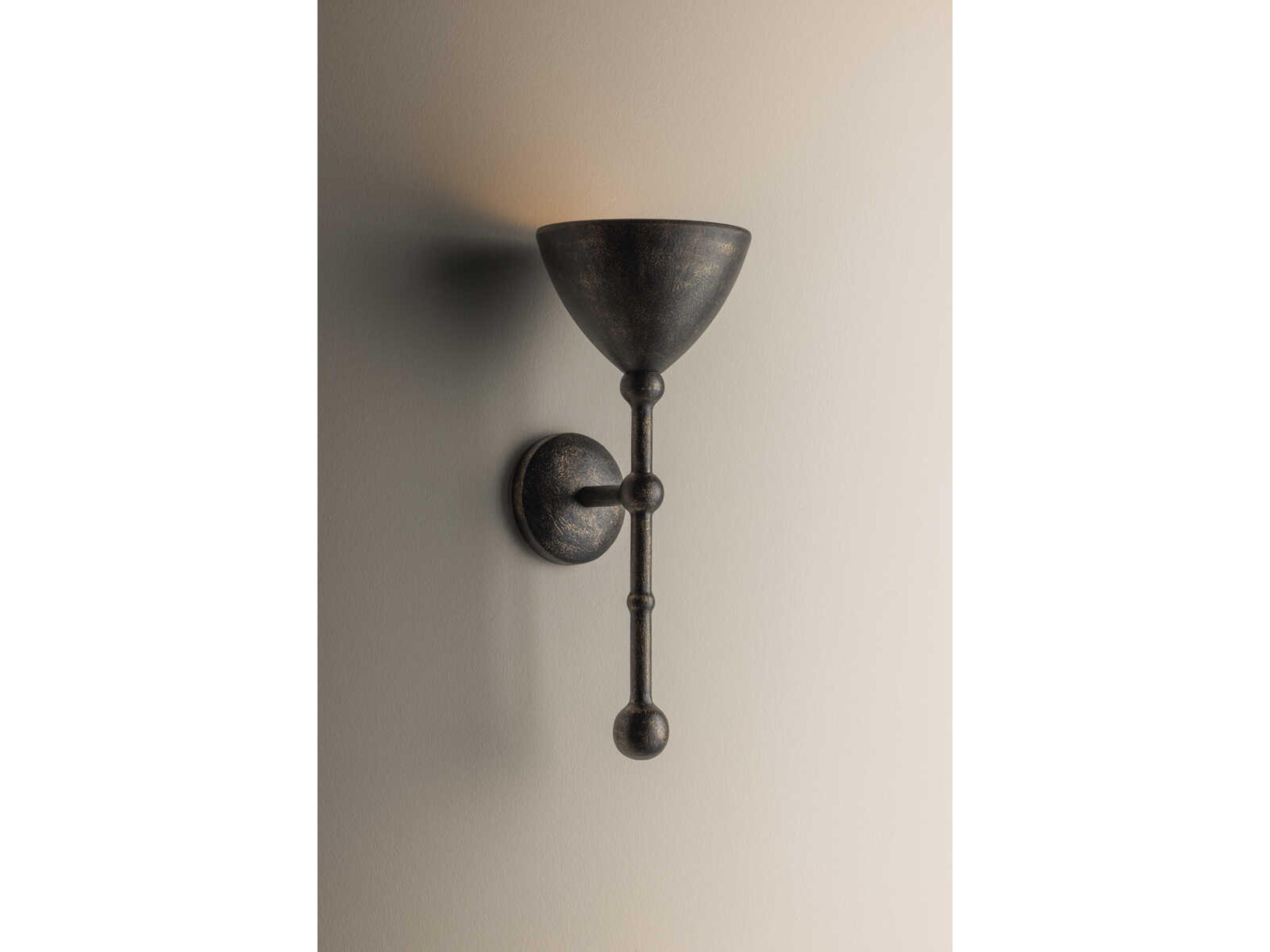 Troy Lighting Vishal 1-Light Black Patina Gold Wall Sconce