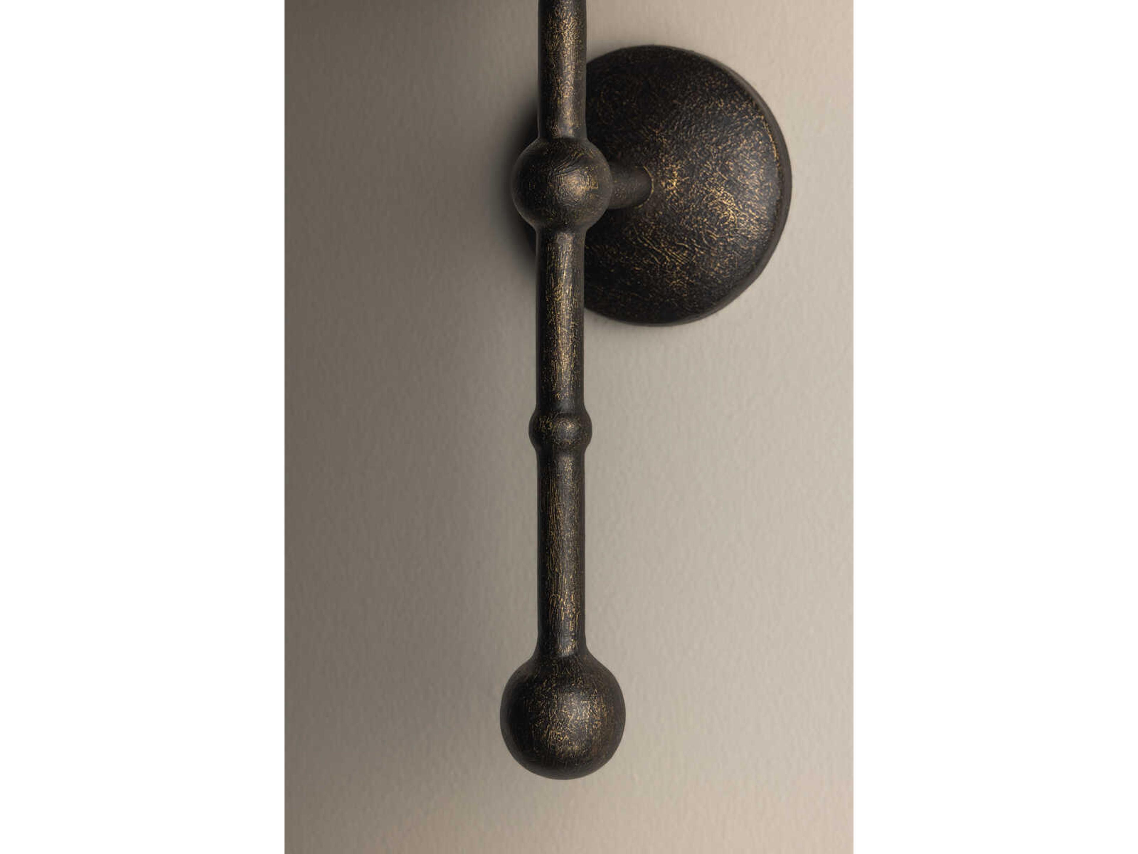 Troy Lighting Vishal 1-Light Black Patina Gold Wall Sconce