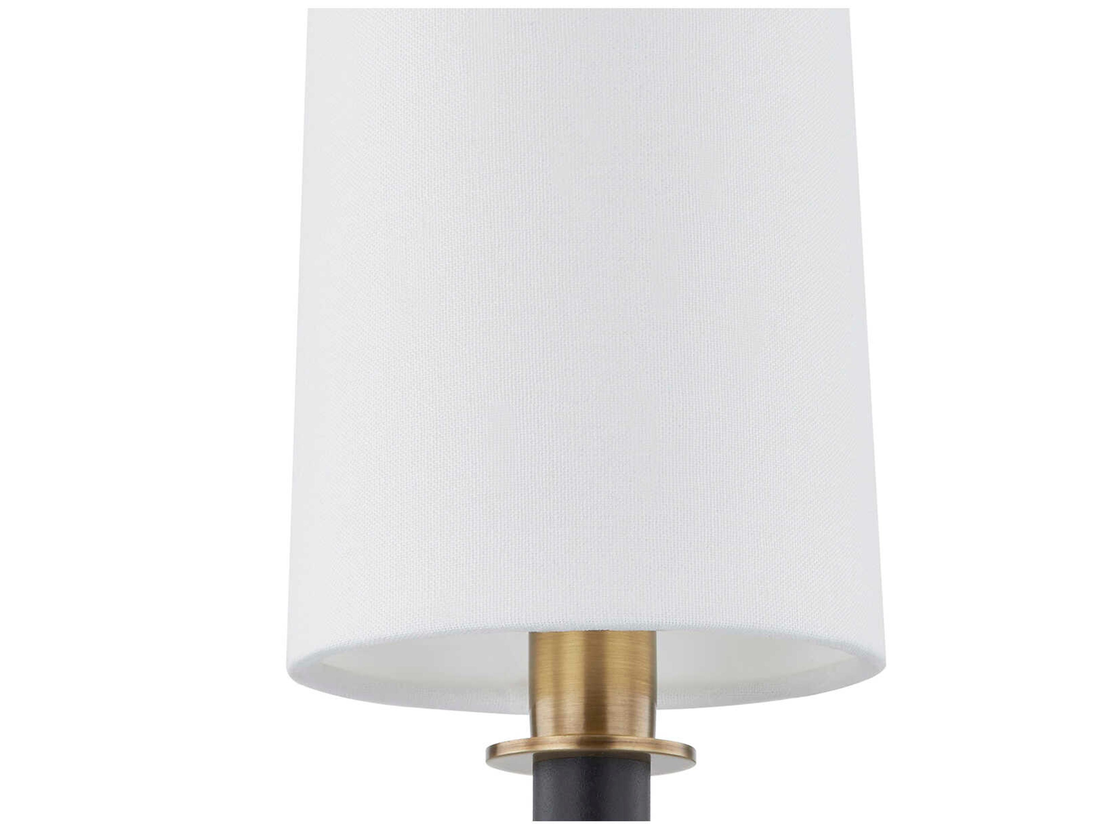 Troy Lighting Belvedere 1-Light Patina Brass Black Wall Sconce