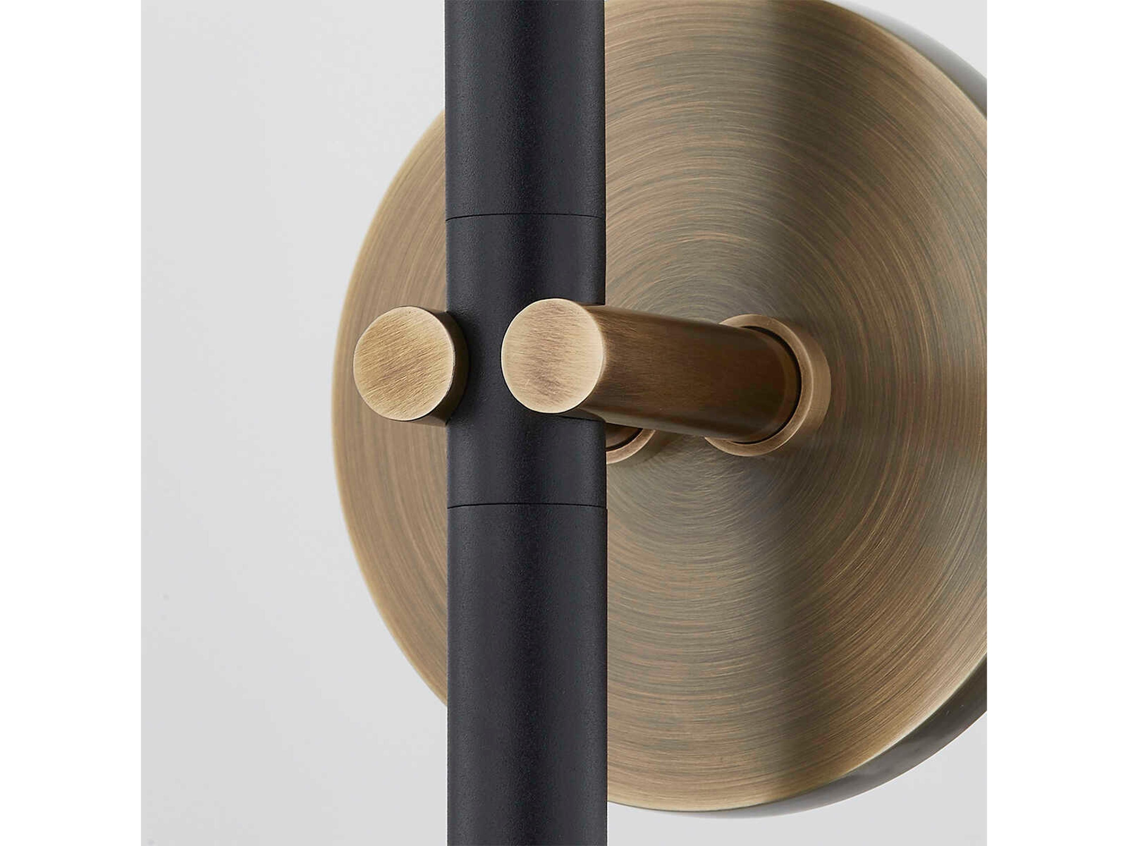 Troy Lighting Belvedere 1-Light Patina Brass Black Wall Sconce