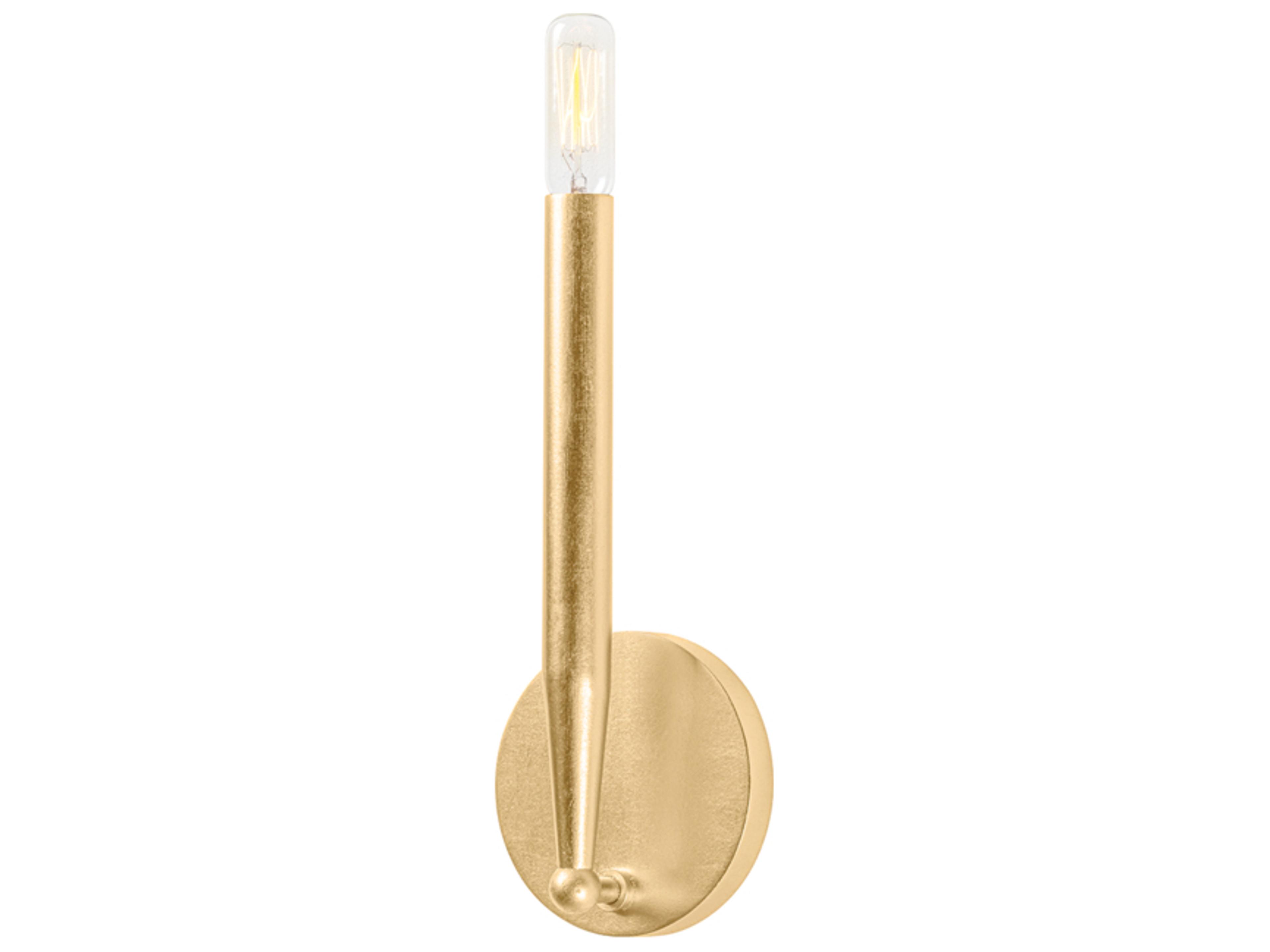 Levi 1-Light Gold Leaf Wall Sconce