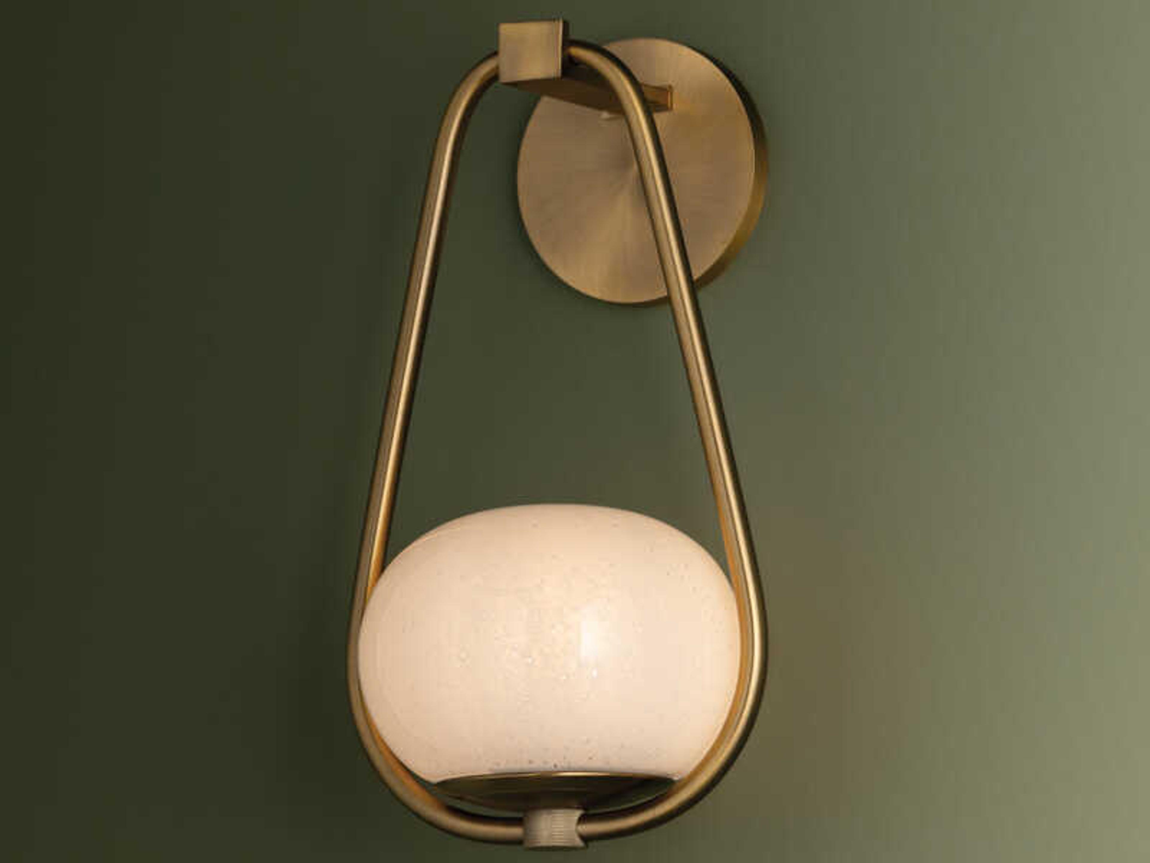 Troy Lighting Decker 1-Light Patina Brass Wall Sconce