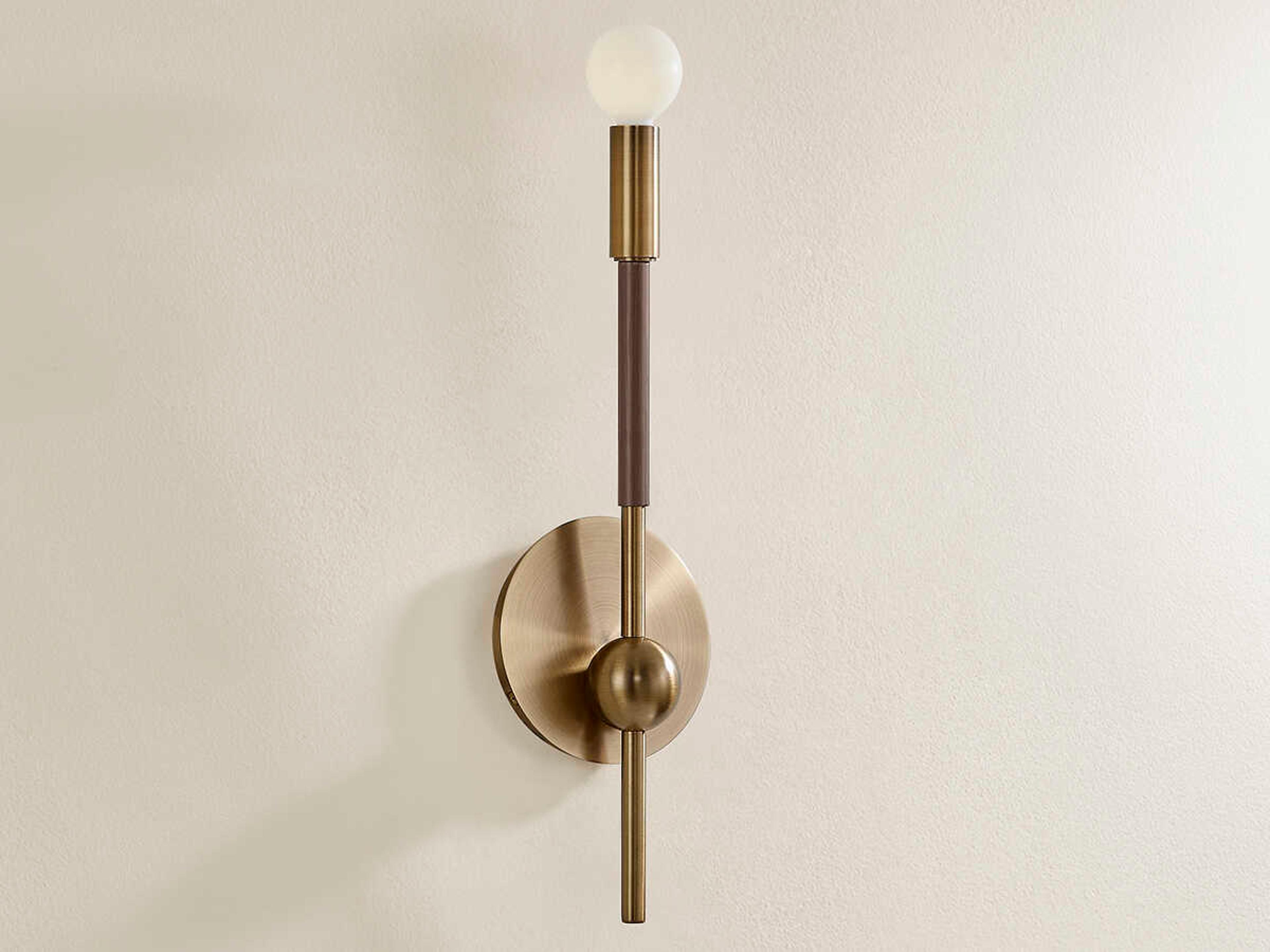 Troy Lighting Obie 1-Light Patina Brass Bronze Wall Sconce