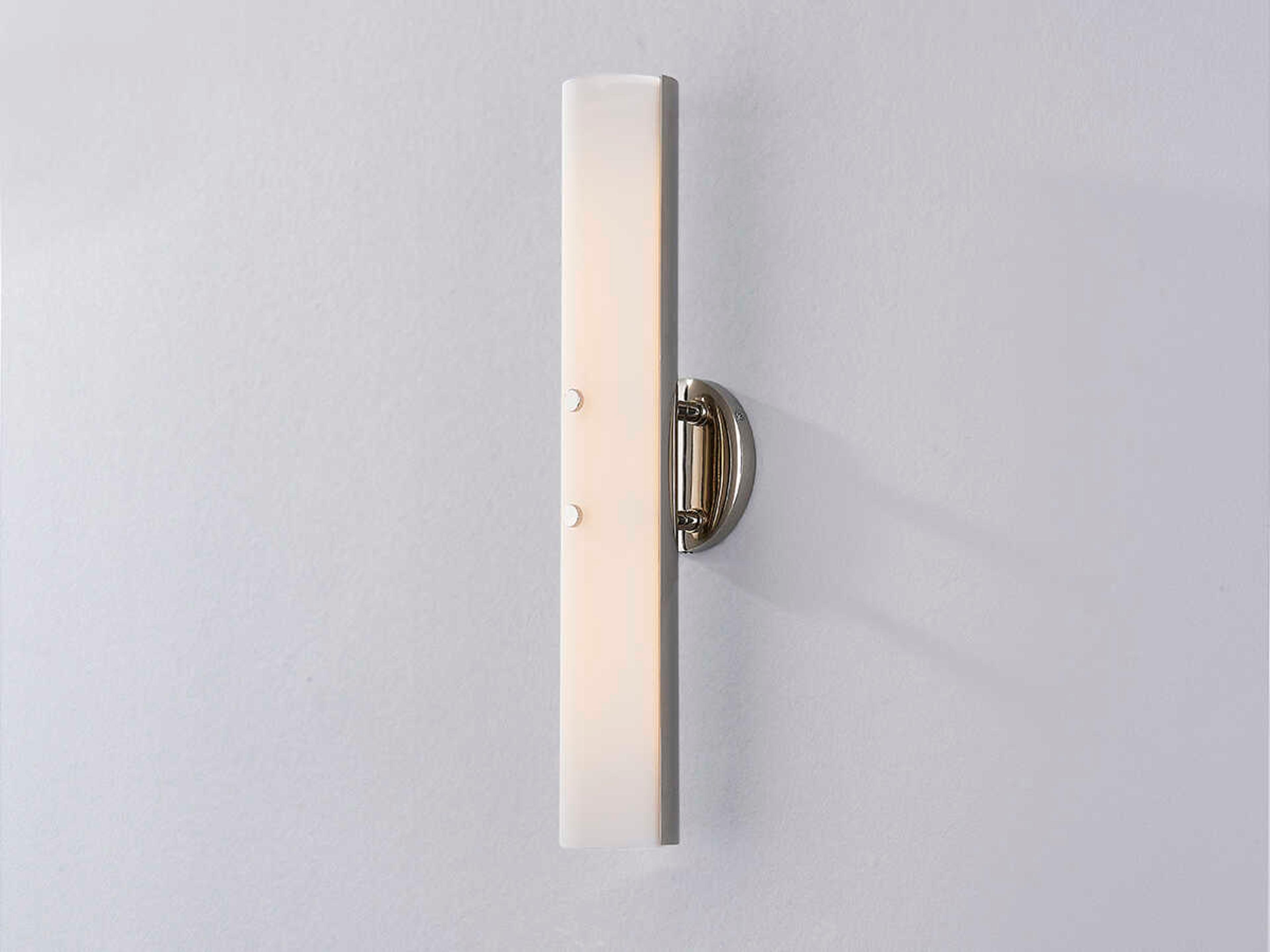 Troy Lighting Titus 1-Light Polished Nickel Glass LED Wall Sconce