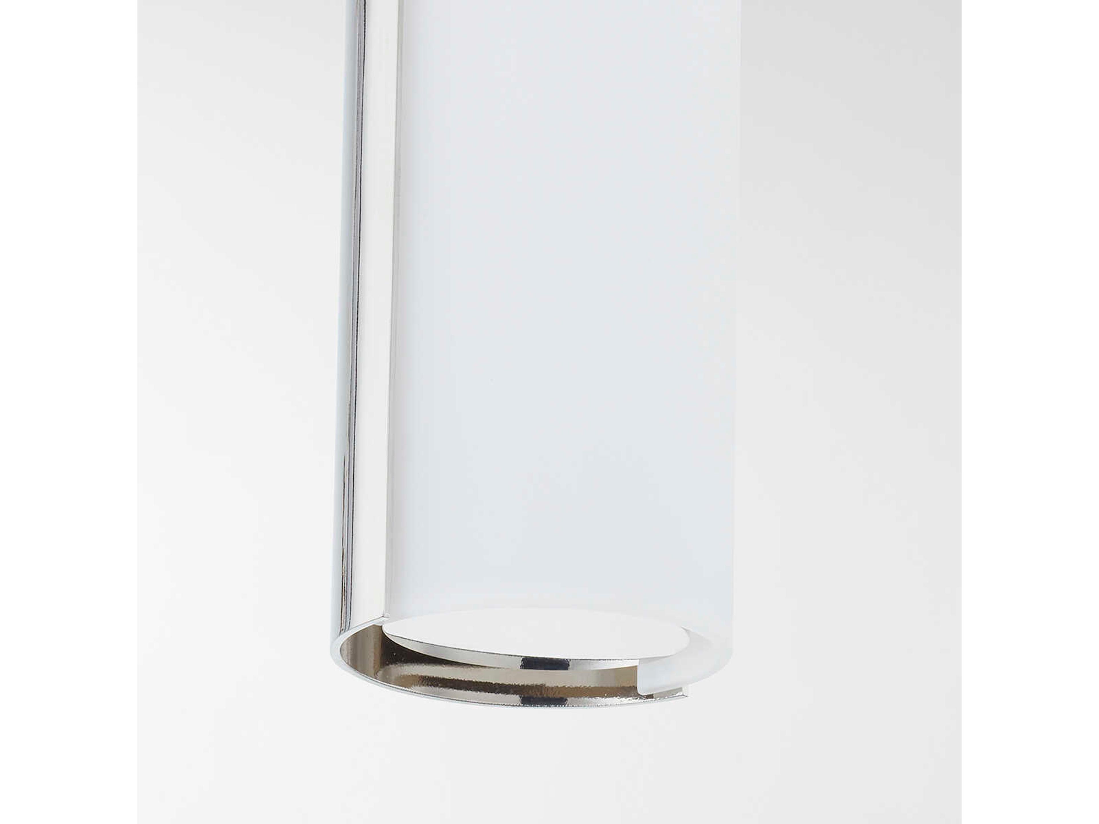 Troy Lighting Titus 1-Light Polished Nickel Glass LED Wall Sconce