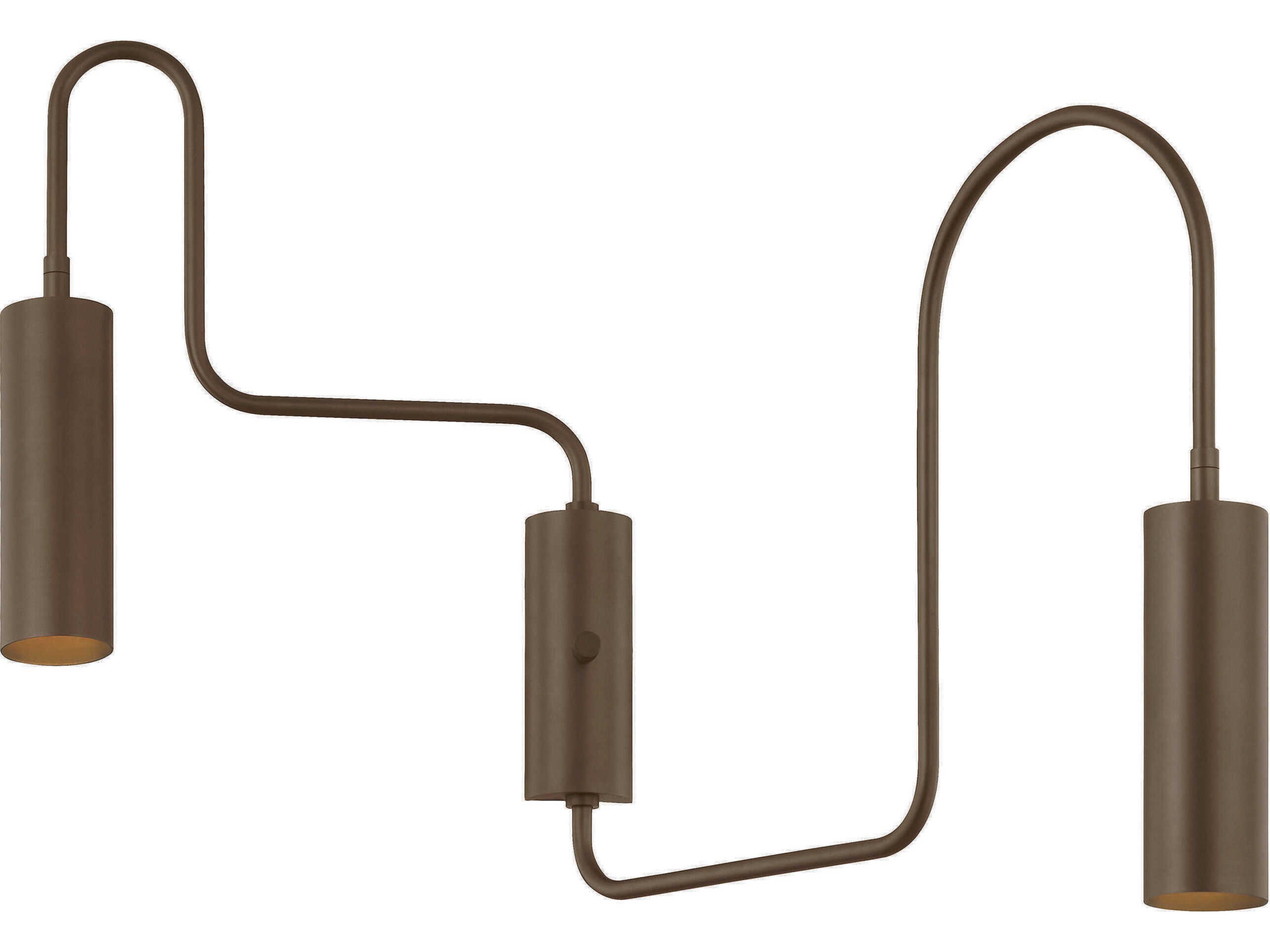 Lark 2-Light Bronze Swing Wall Sconce