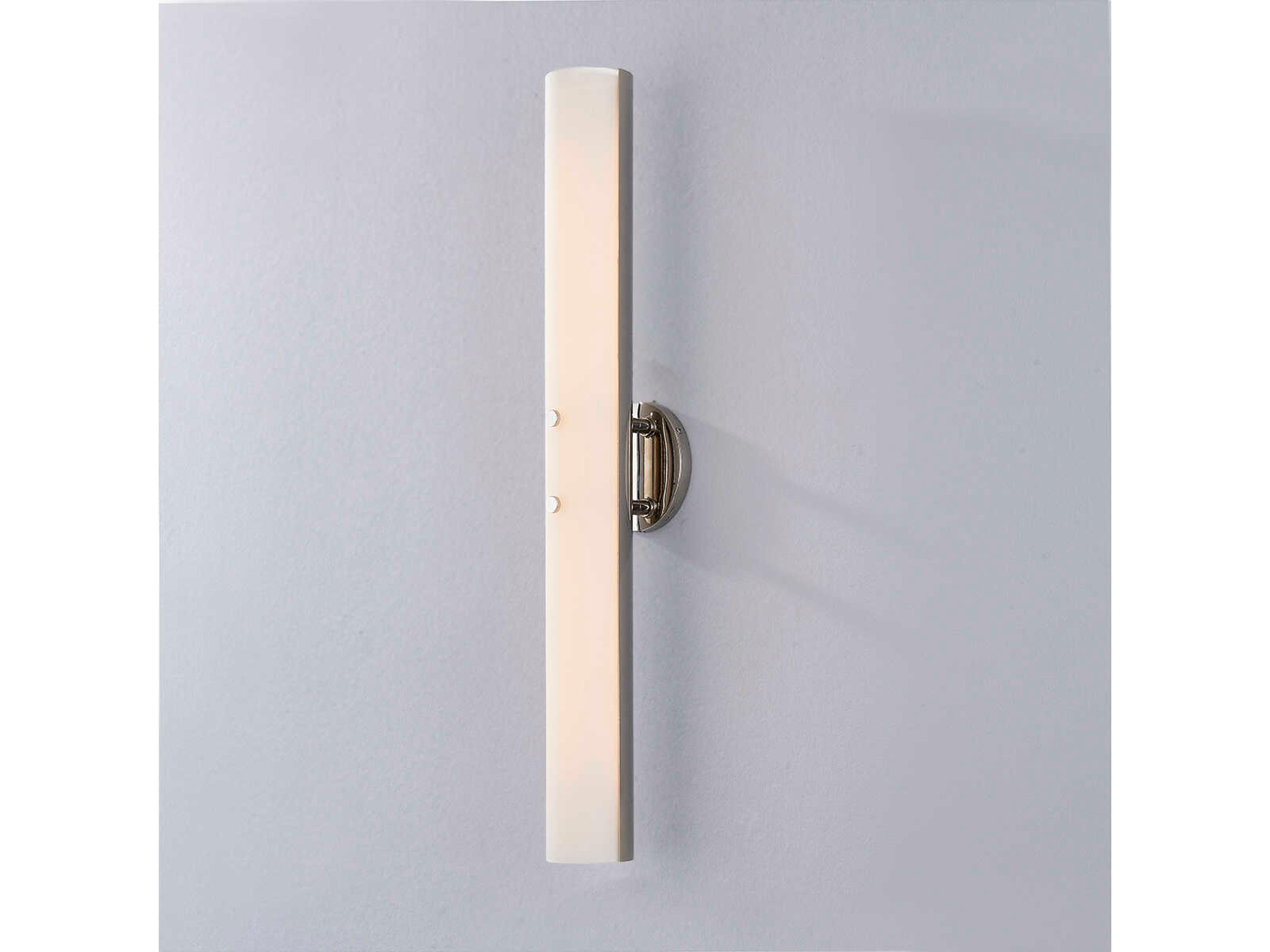 Troy Lighting Titus 1-Light Polished Nickel Glass LED Wall Sconce