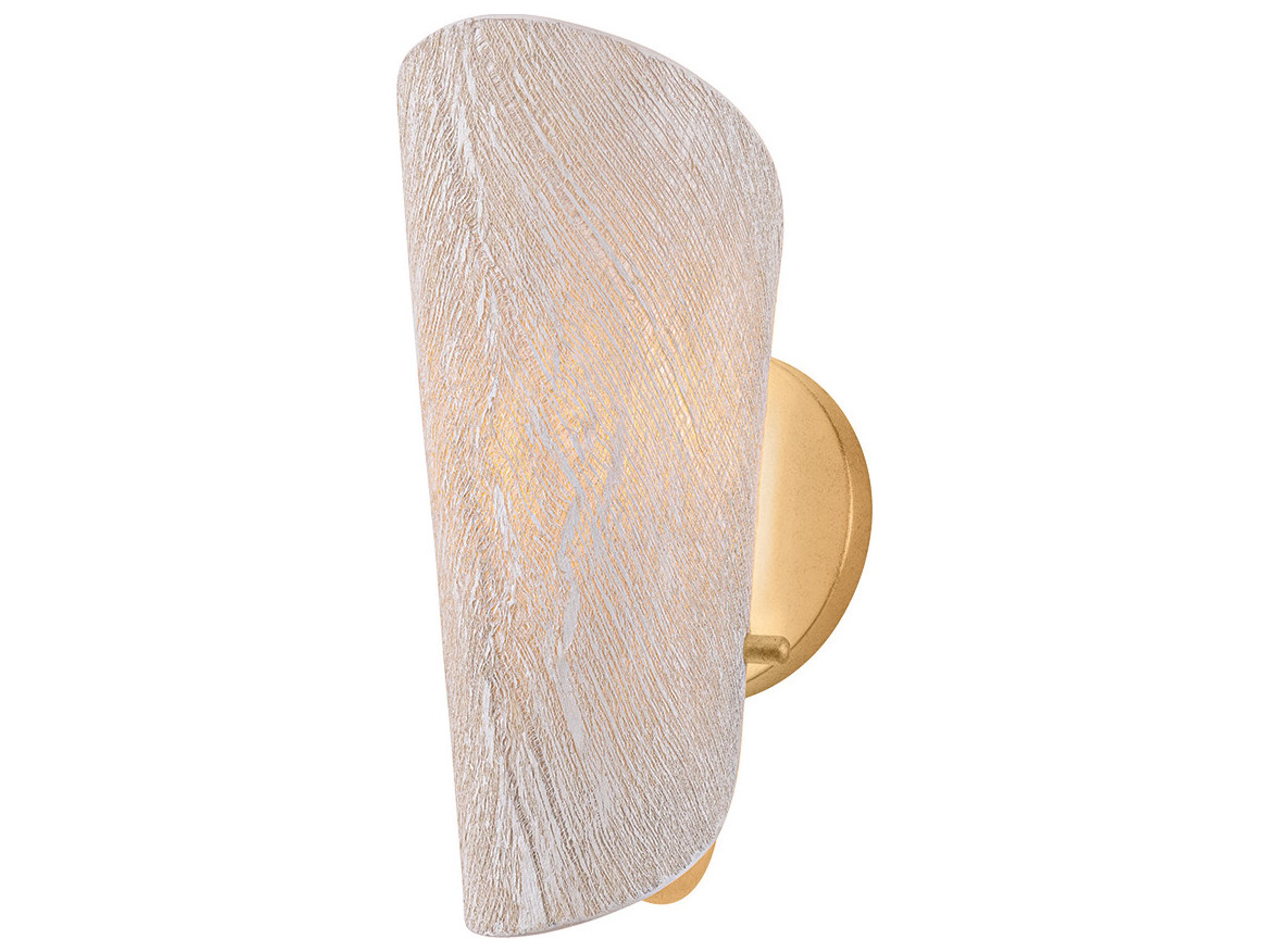Ken 1-Light Vintage Gold Leaf Wall Sconce