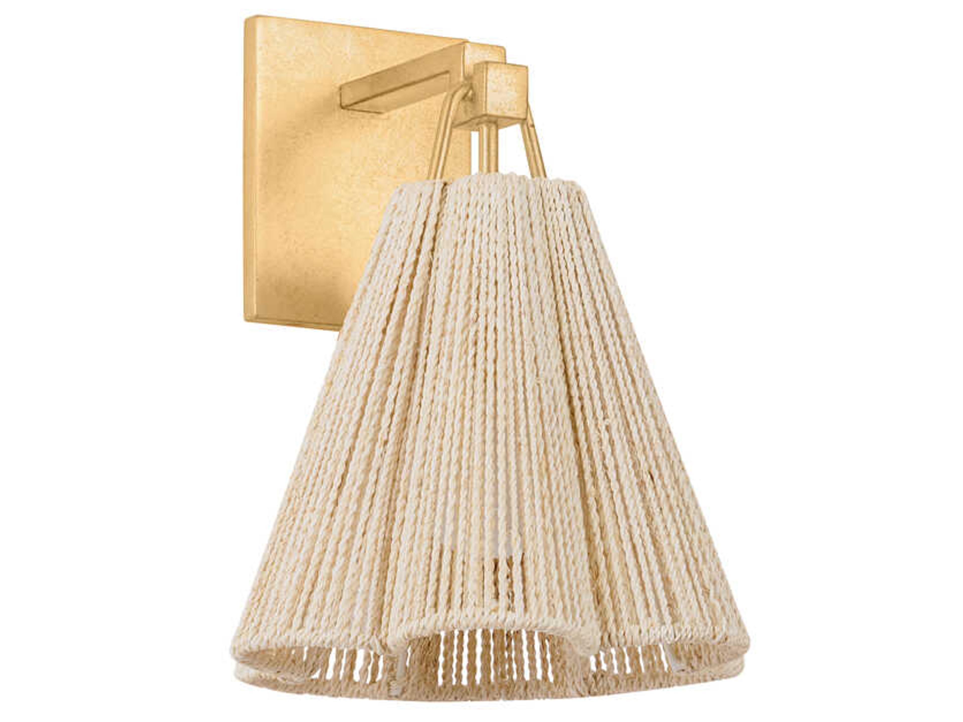 Sonoma 1-Light Vintage Gold Leaf Wall Sconce