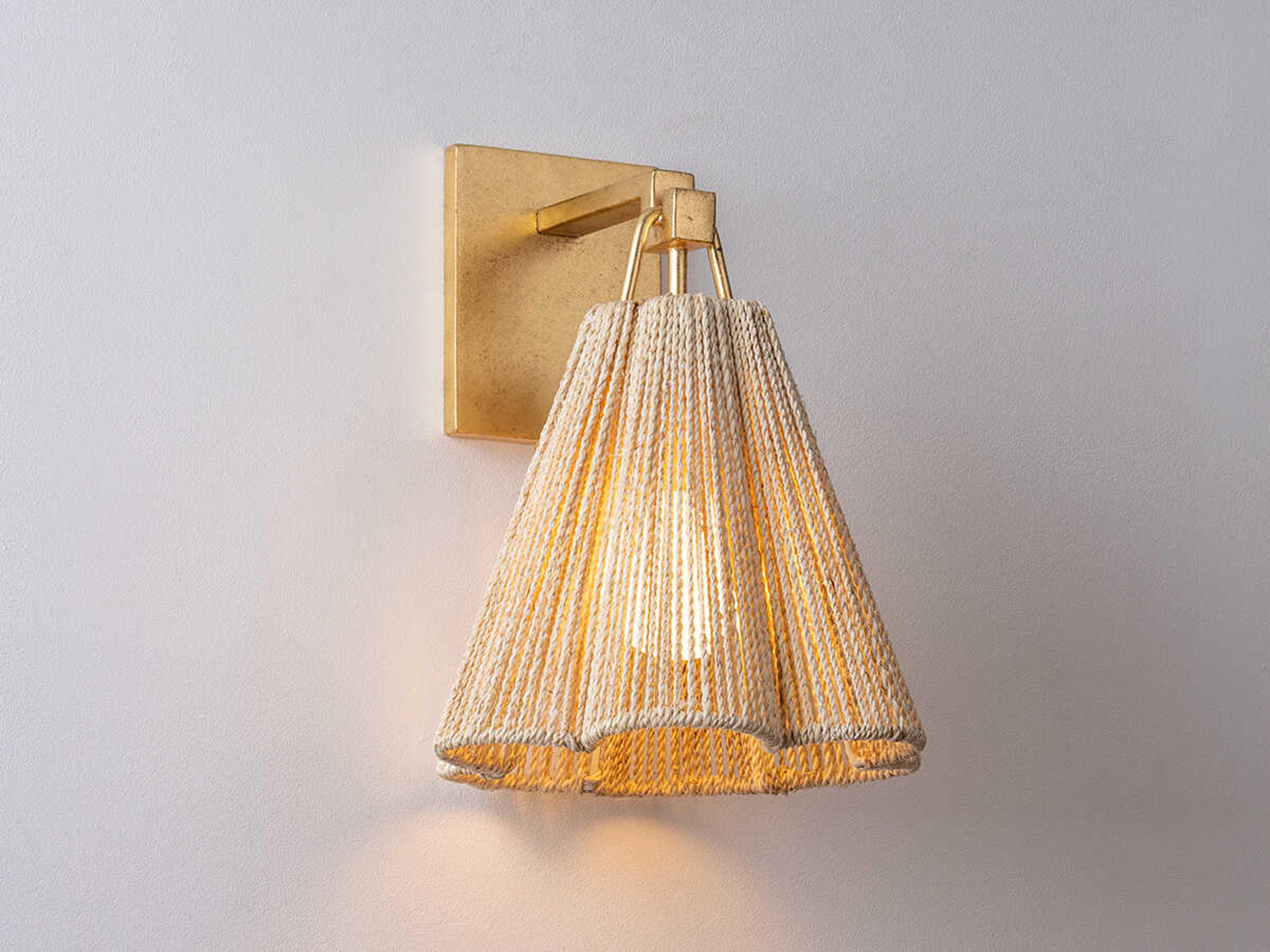 Troy Lighting Sonoma 1-Light Vintage Gold Leaf Wall Sconce