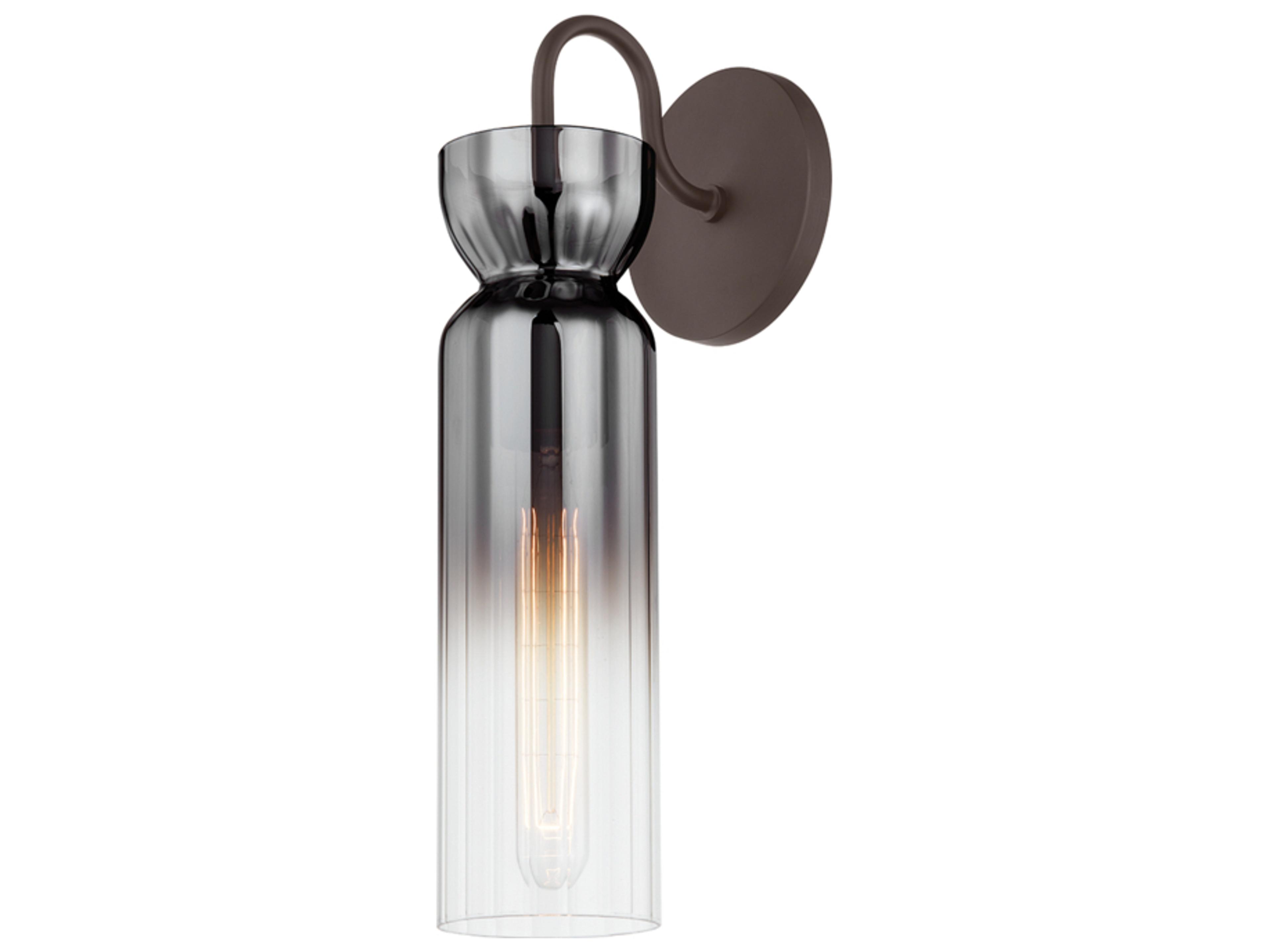 Julian 1-Light Bronze Glass Wall Sconce