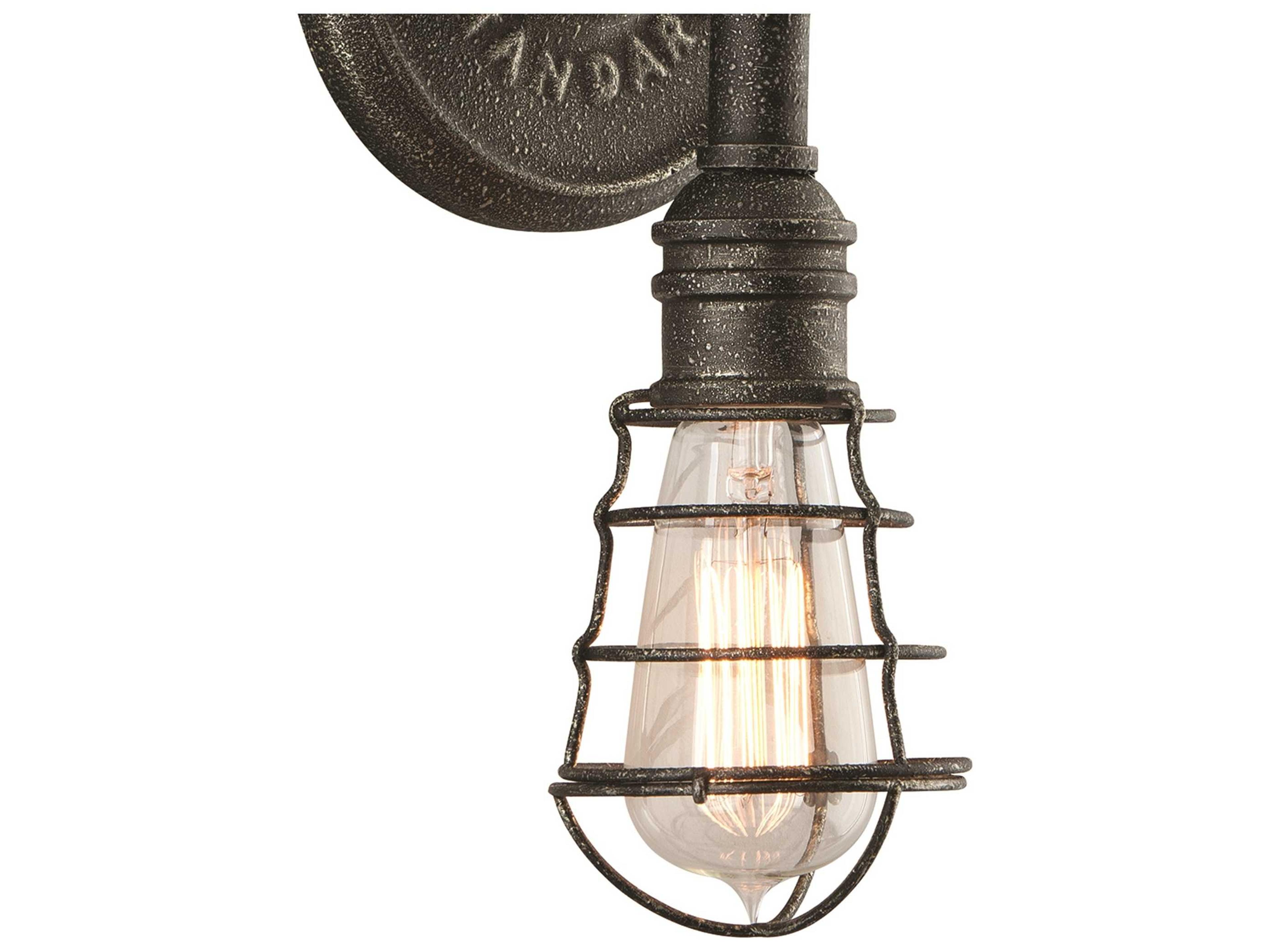 Troy Lighting Conduit 2-Light Old Silver Wall Sconce