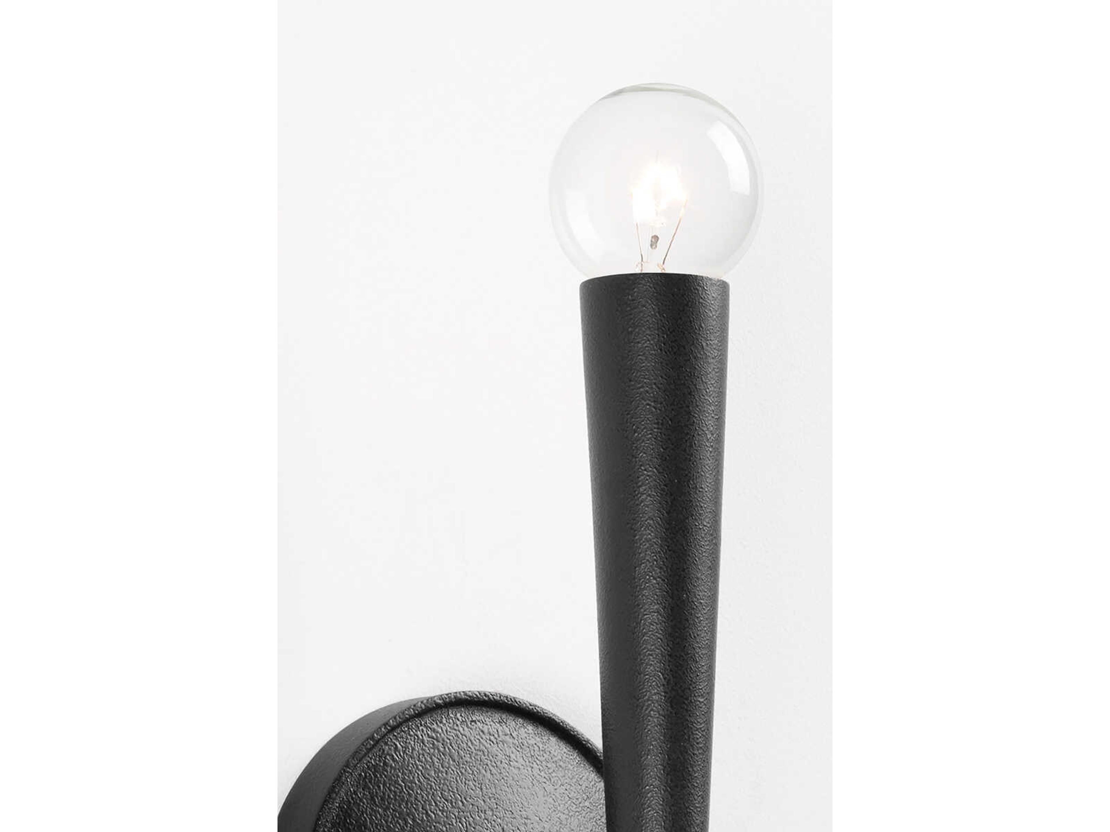 Troy Lighting Alder 1-Light Forged Iron Black Wall Sconce