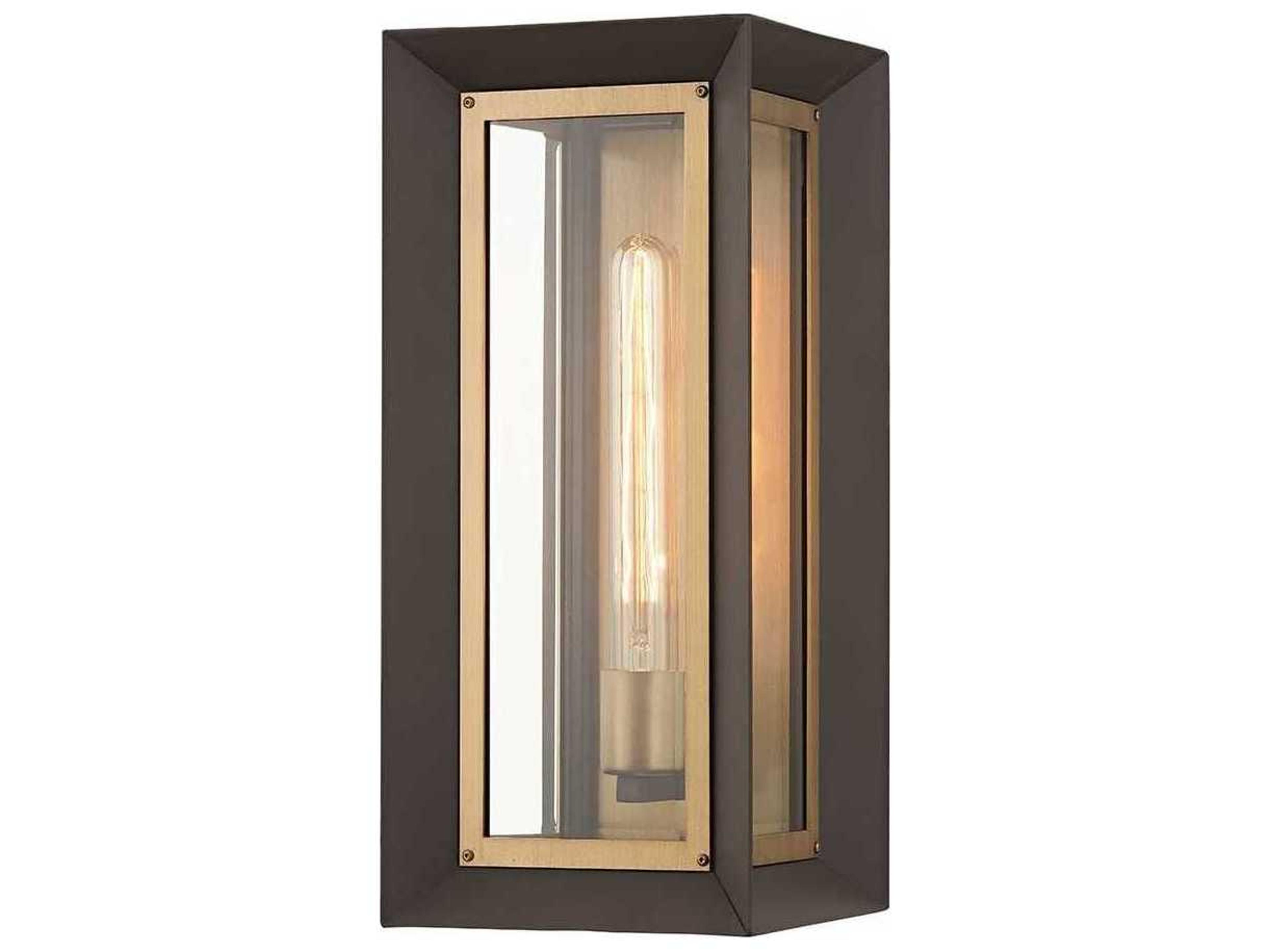 Lowry Outdoor Wall Sconce in Textured Bronze Patina Brass