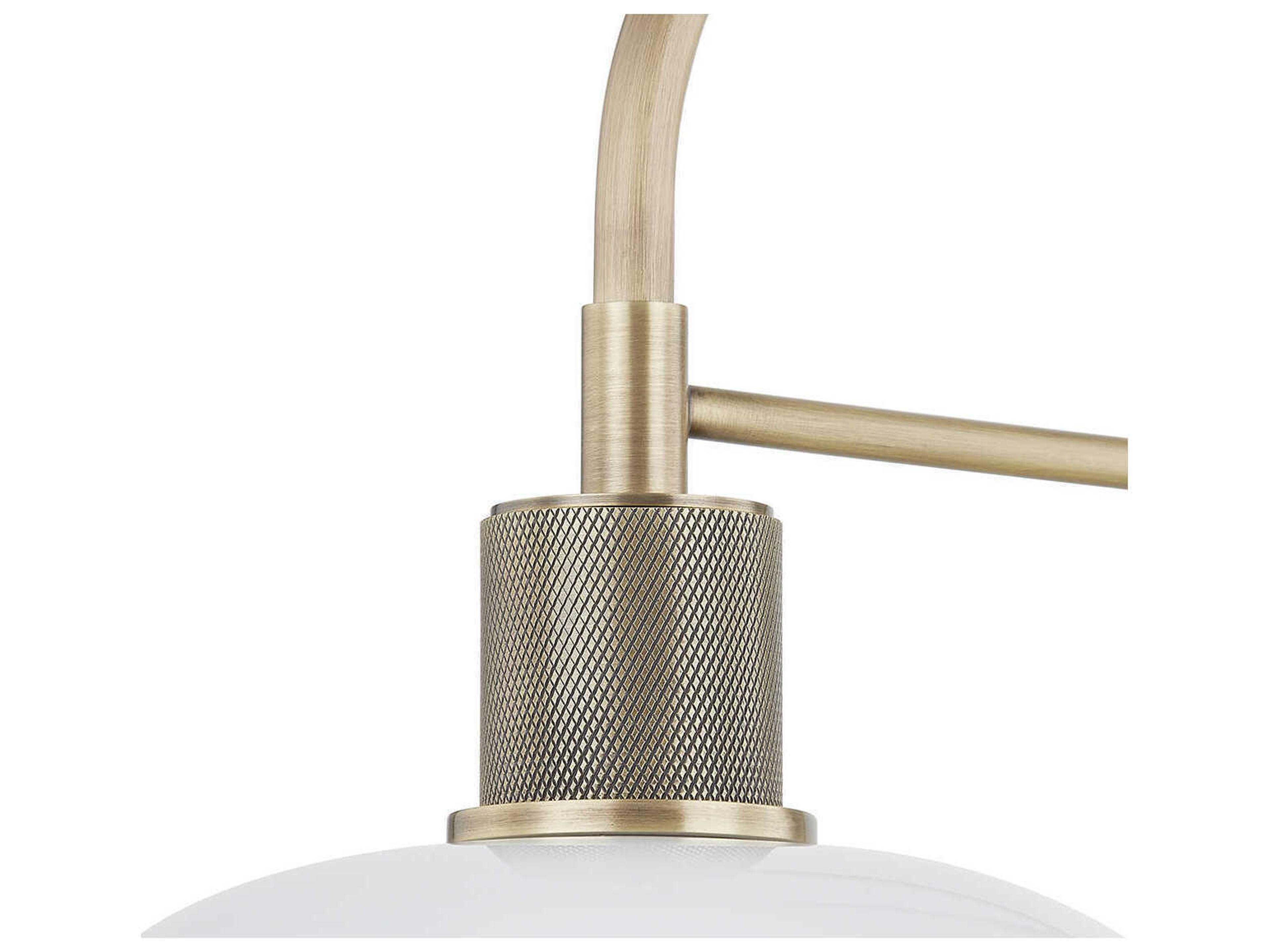 Troy Lighting Bradbury 1-Light Patina Brass Glass Wall Sconce