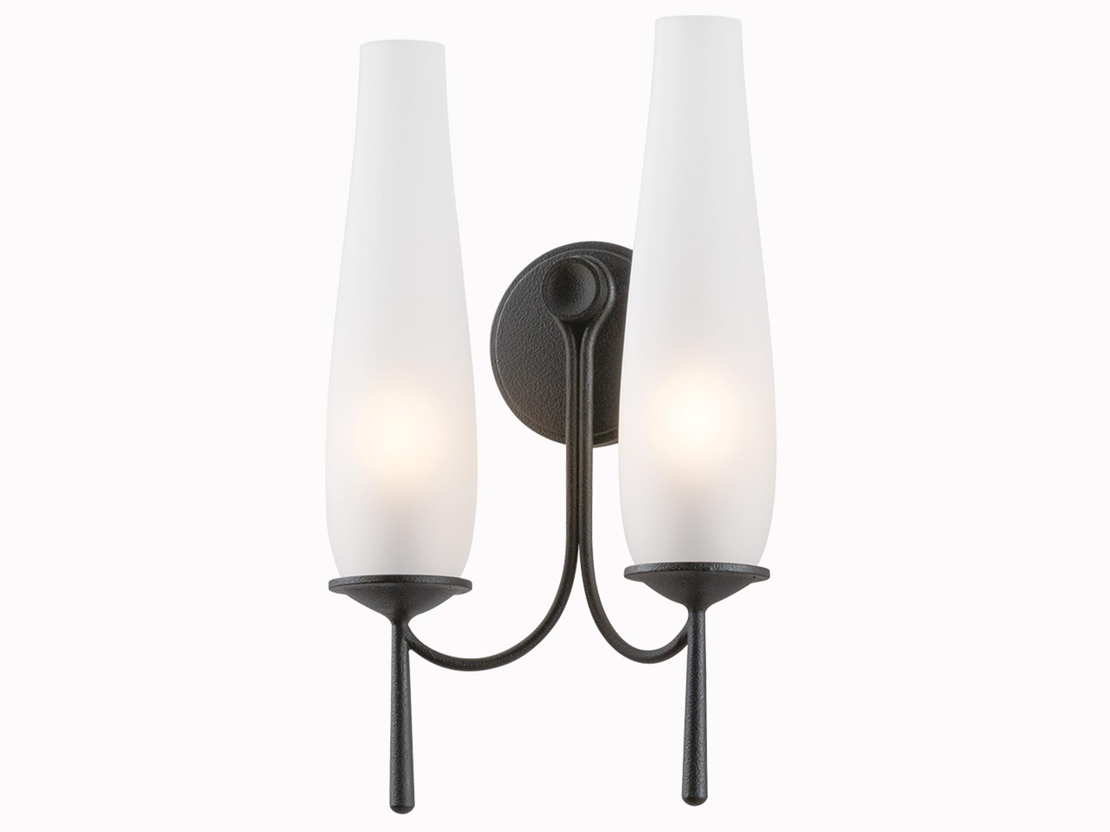 Legacy 2-Light Forged Iron Black Vanity Light