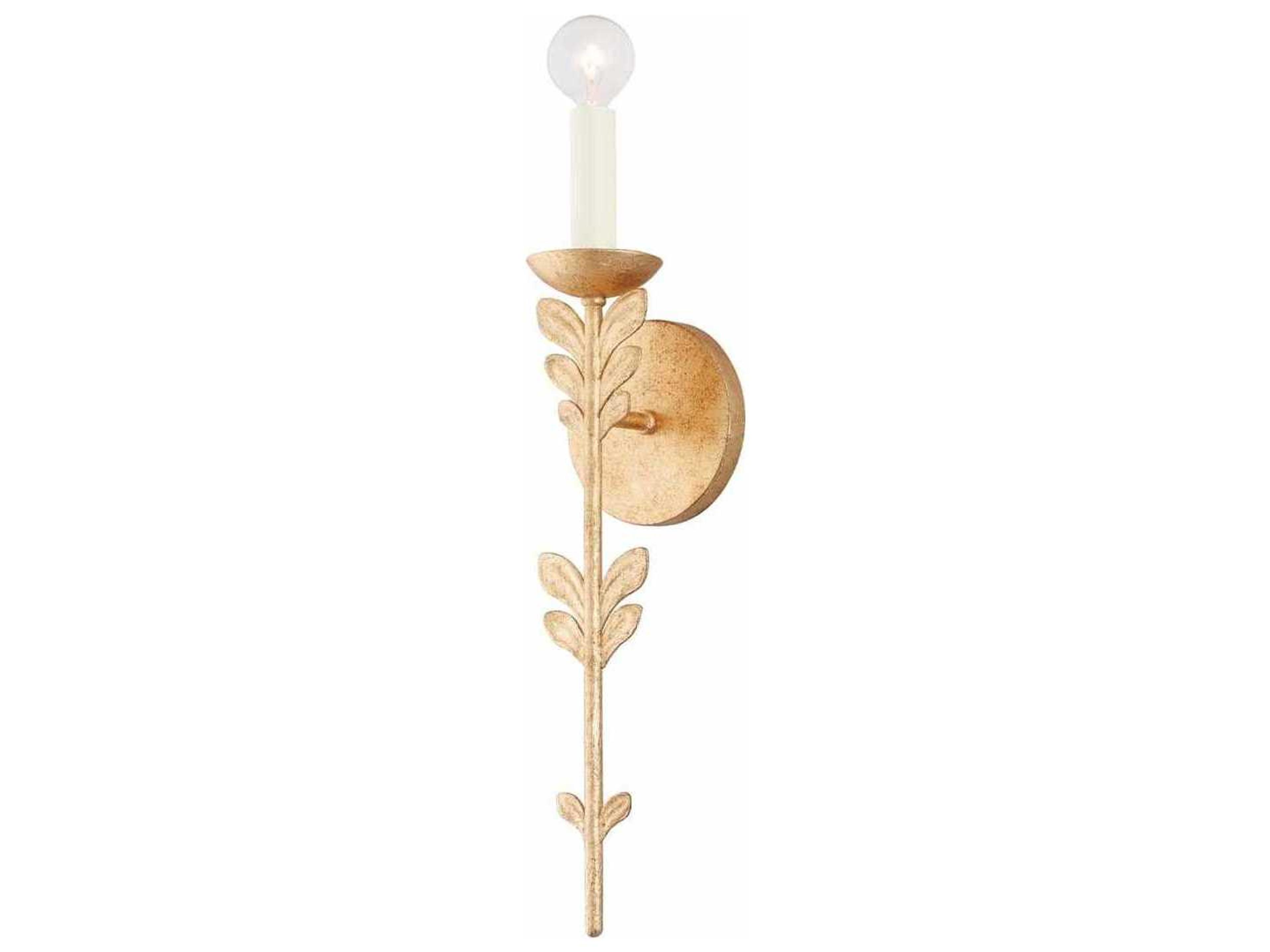 Florian 1-Light Gold Wall Sconce