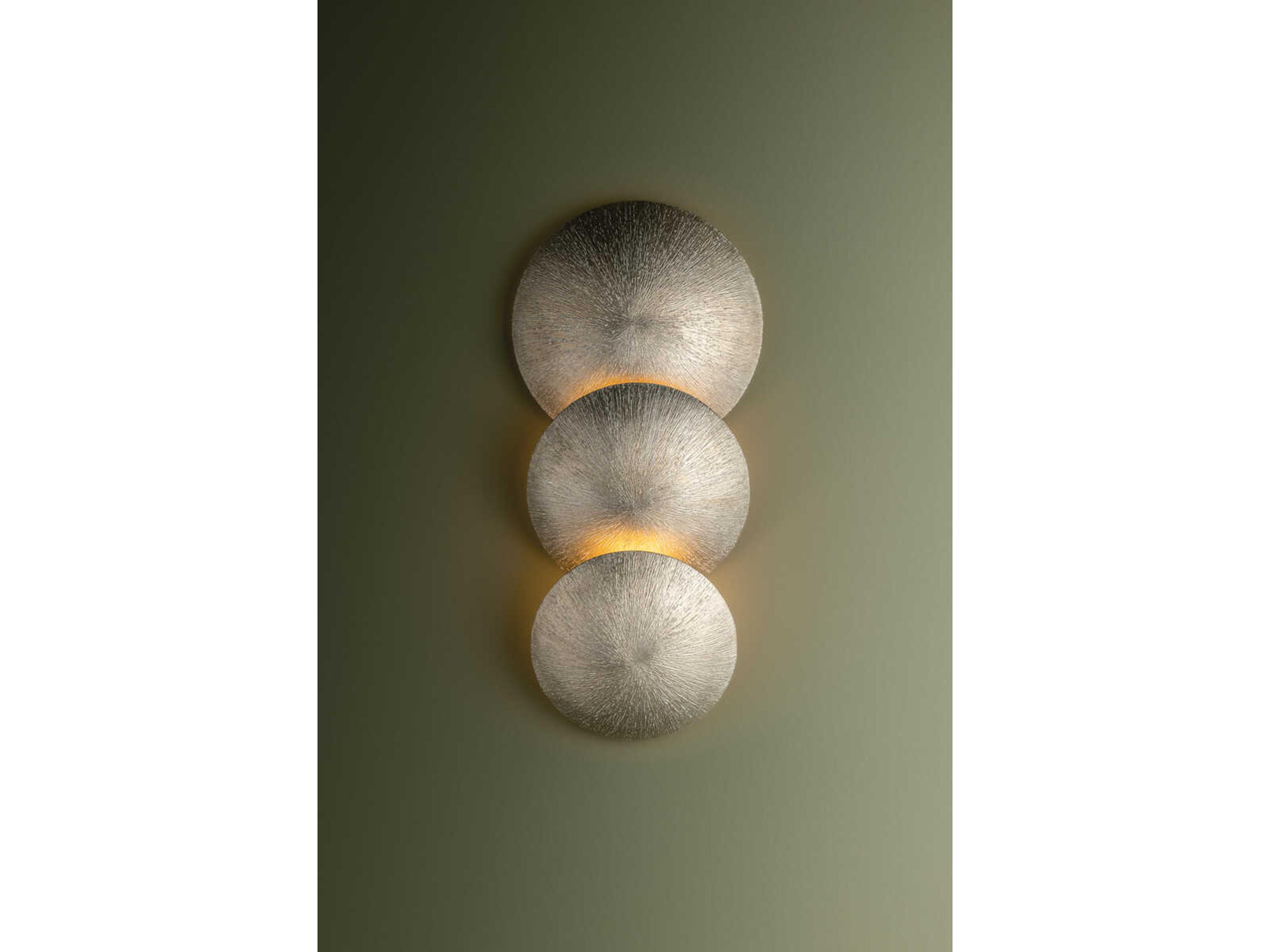 Troy Lighting Reef 3-Light Textured Warm Silver Leaf Wall Sconce