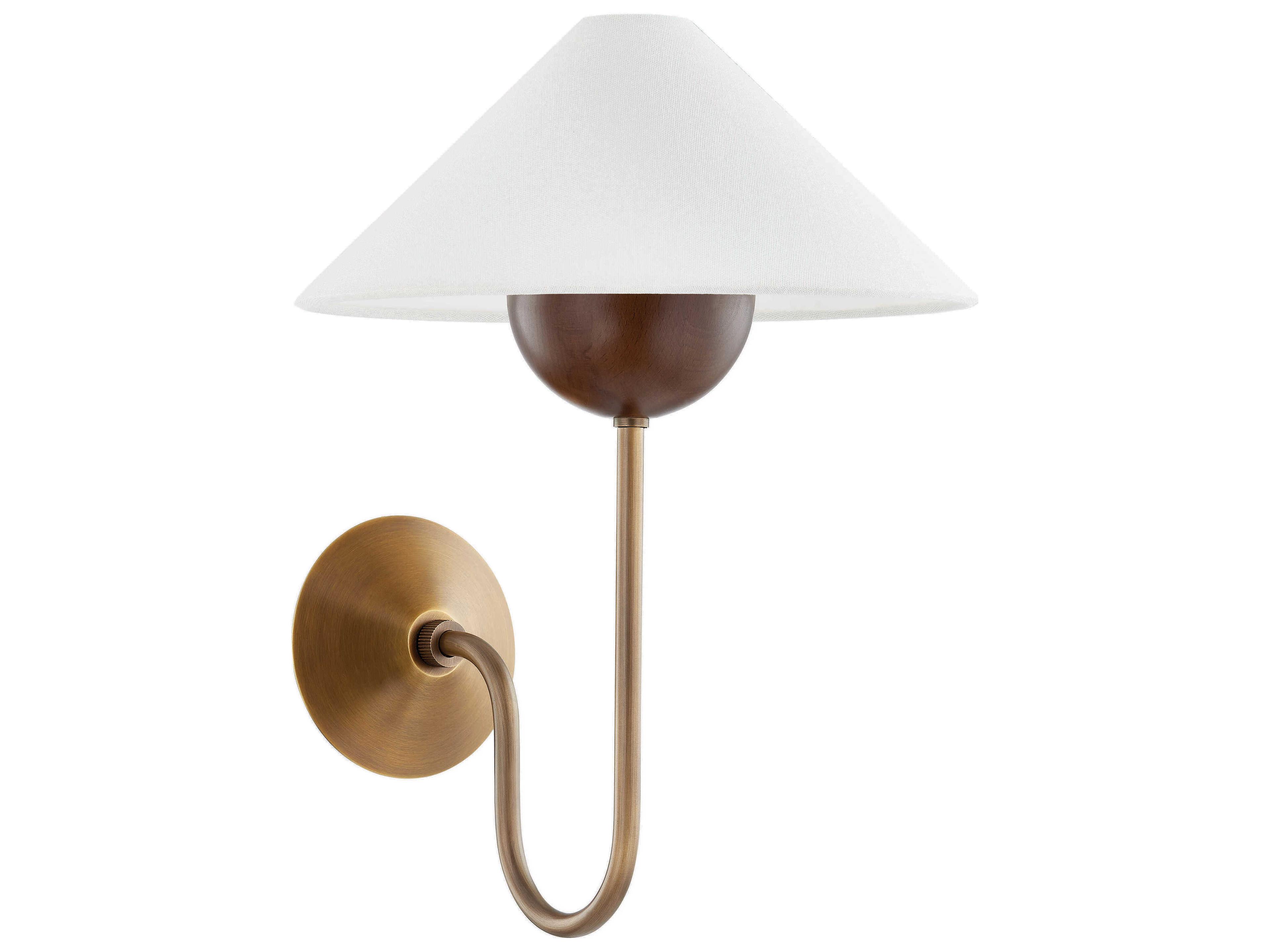 Troy Lighting Evan 1-Light Patina Brass Wall Sconce