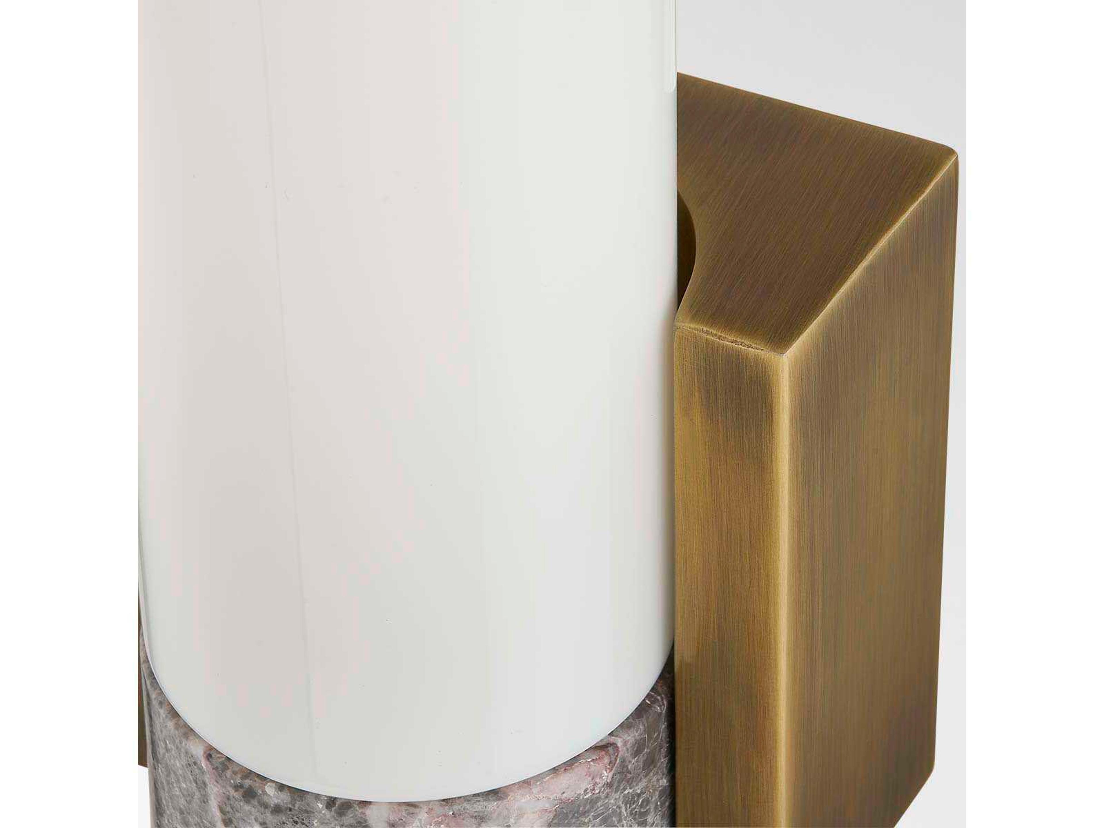 Troy Lighting Fremont 1-Light Patina Brass Glass Wall Sconce