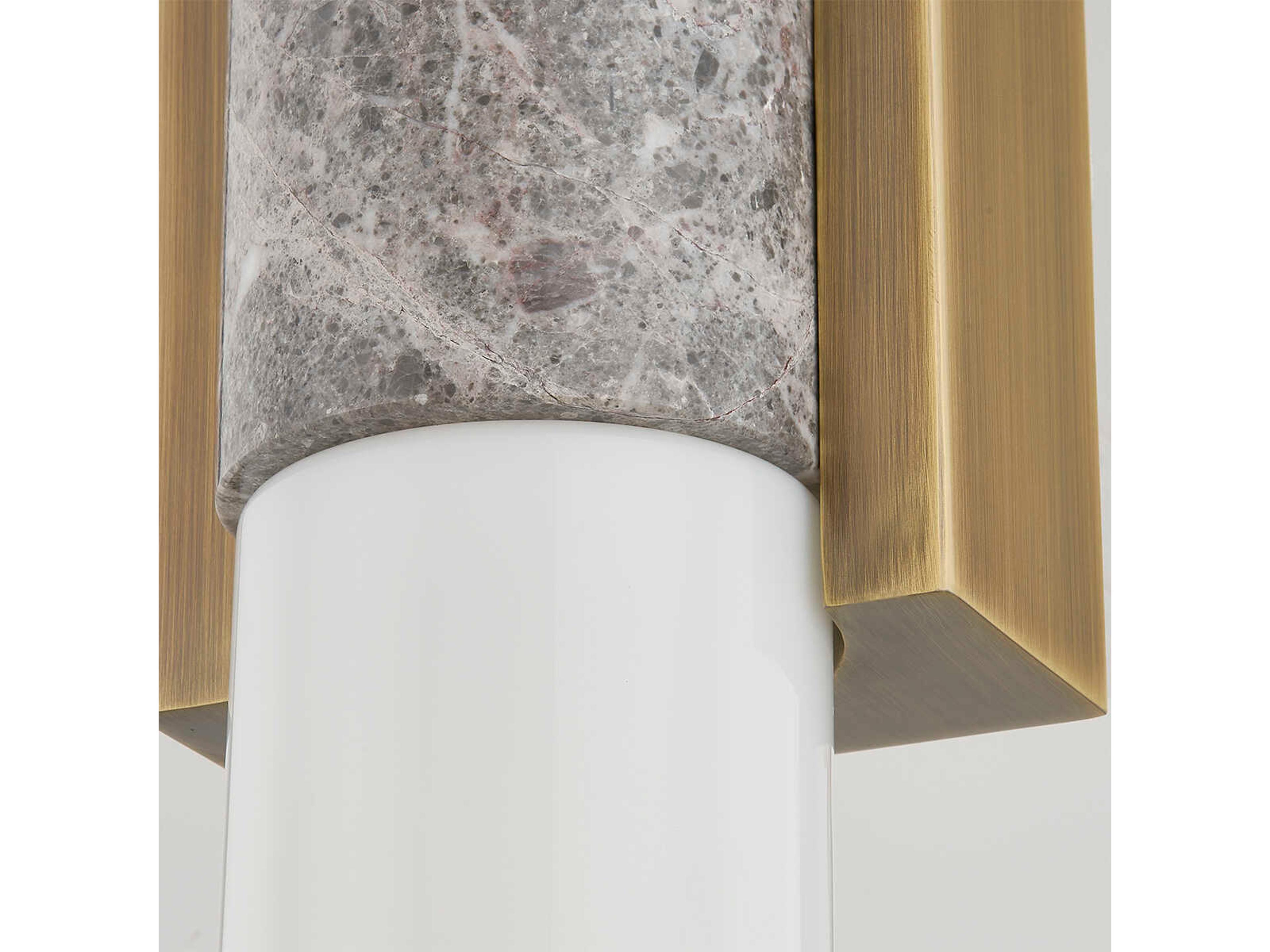 Troy Lighting Fremont Patina Brass Glass Wall Sconce