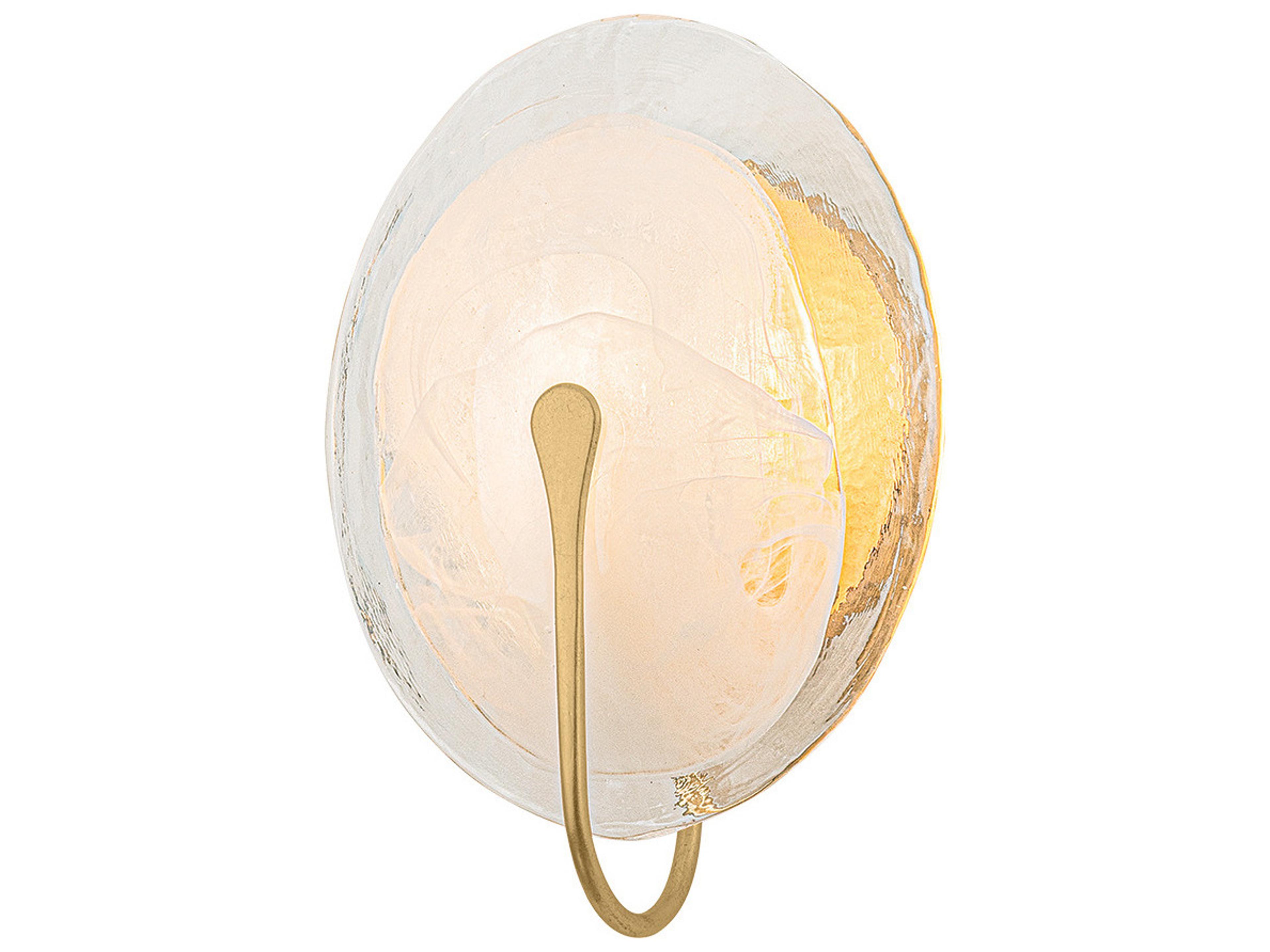 Valley 1-Light Vintage Gold Leaf Wall Sconce