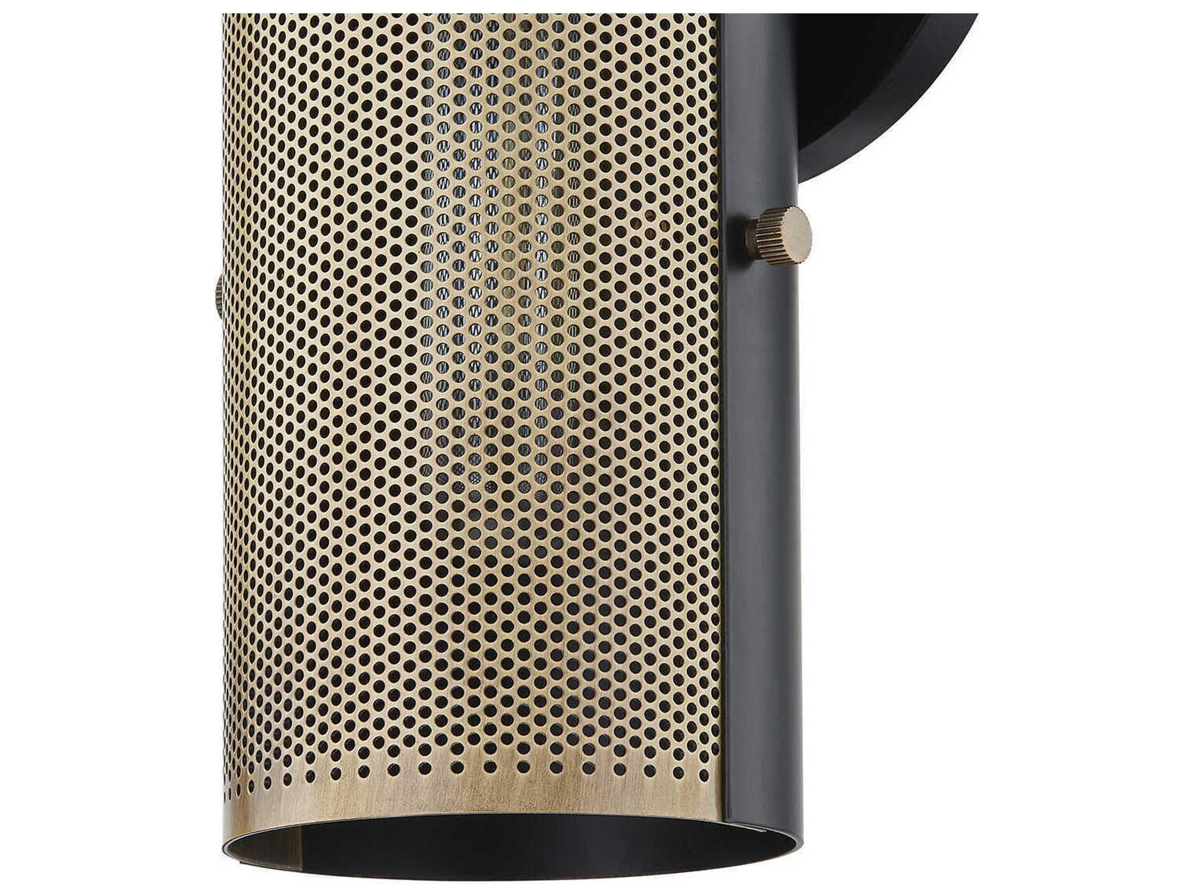 Troy Lighting Mikka 2-Light Patina Brass Black Wall Sconce