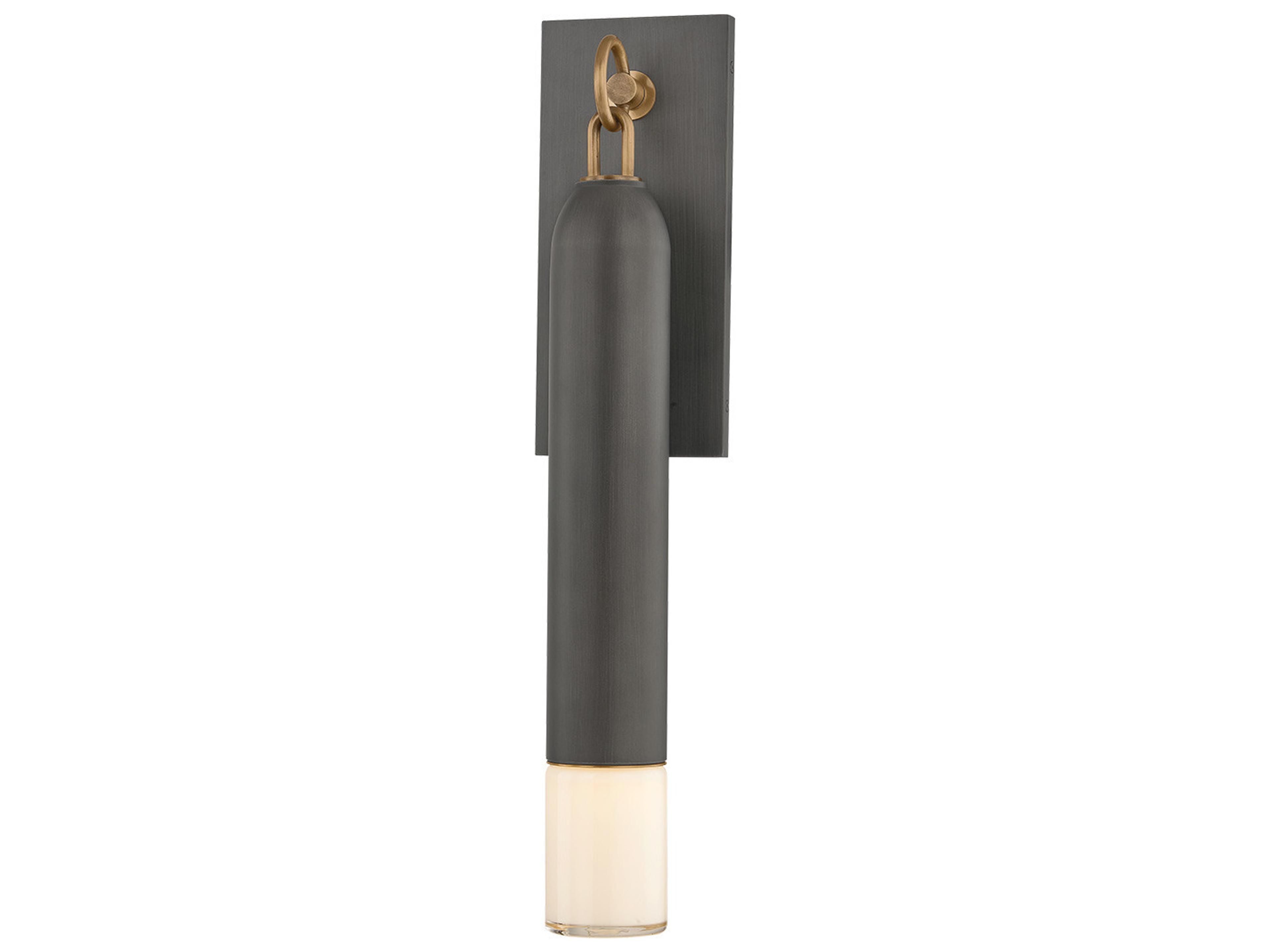 Osprey 1-Light Patina Brass Graphite Black Wall Sconce