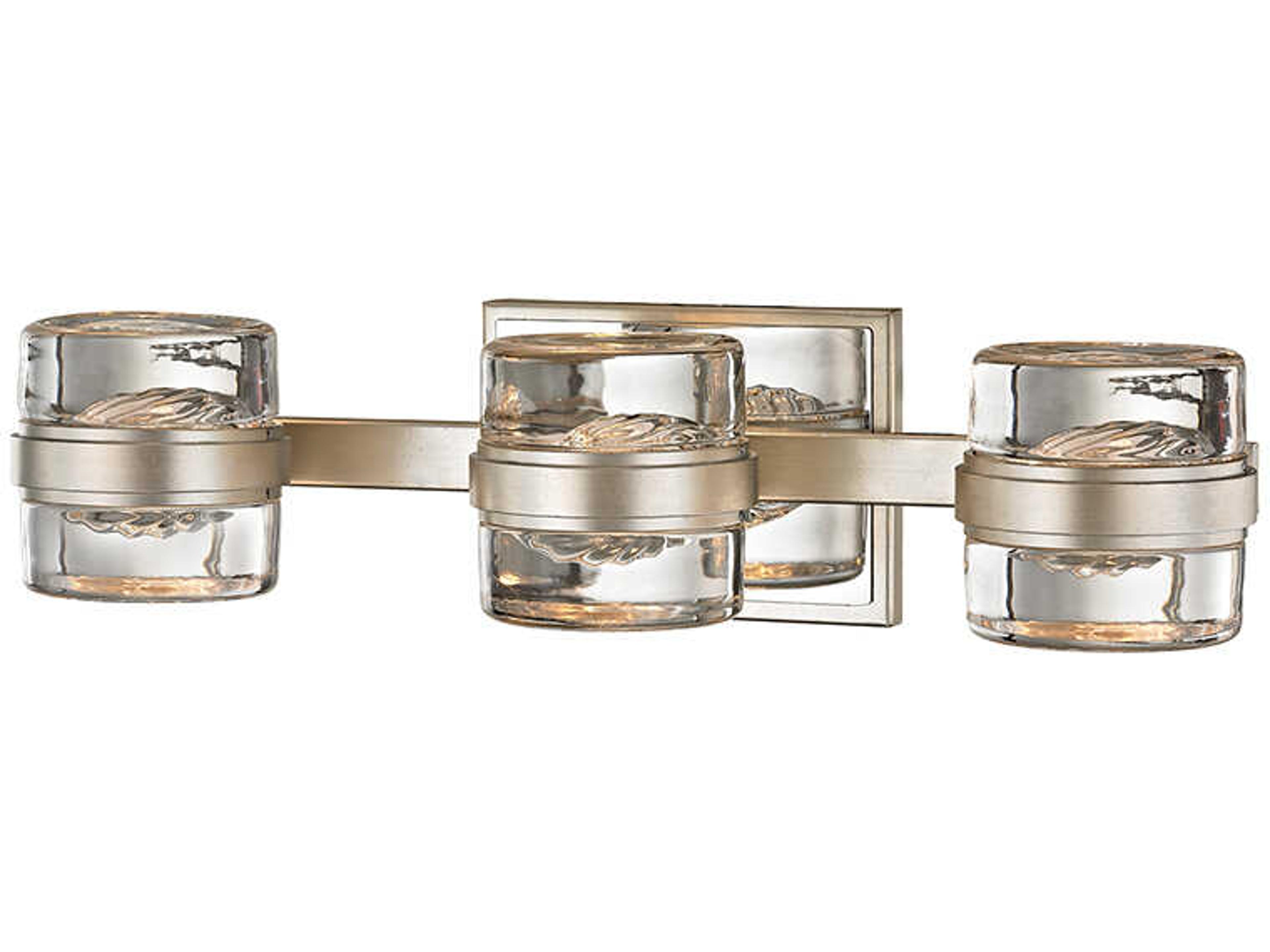 Splash 3-Light Silver Leaf Chrome Glass LED Wall Sconce