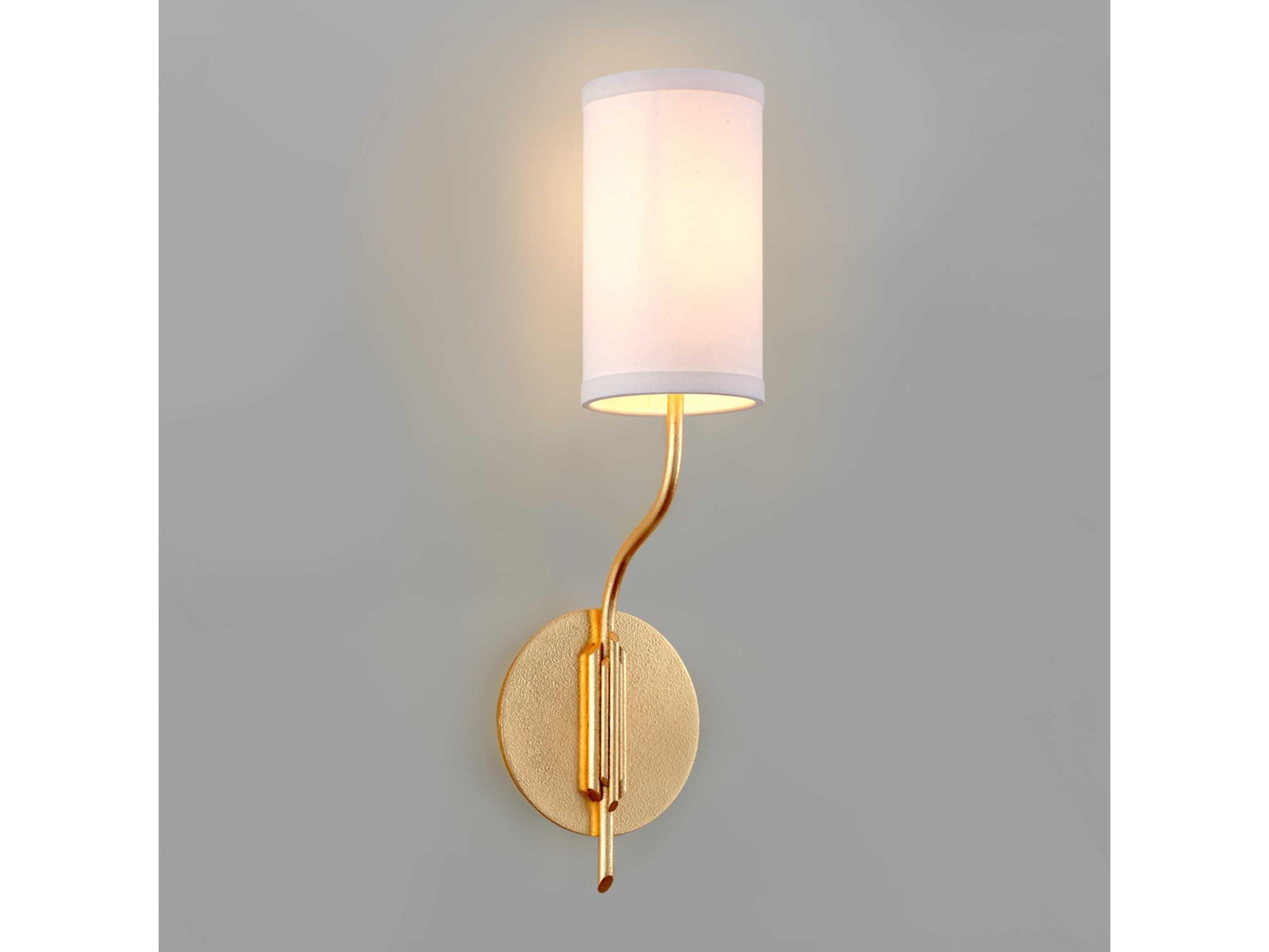 Troy Lighting Juniper 1-Light Textured Gold Leaf Wall Sconce