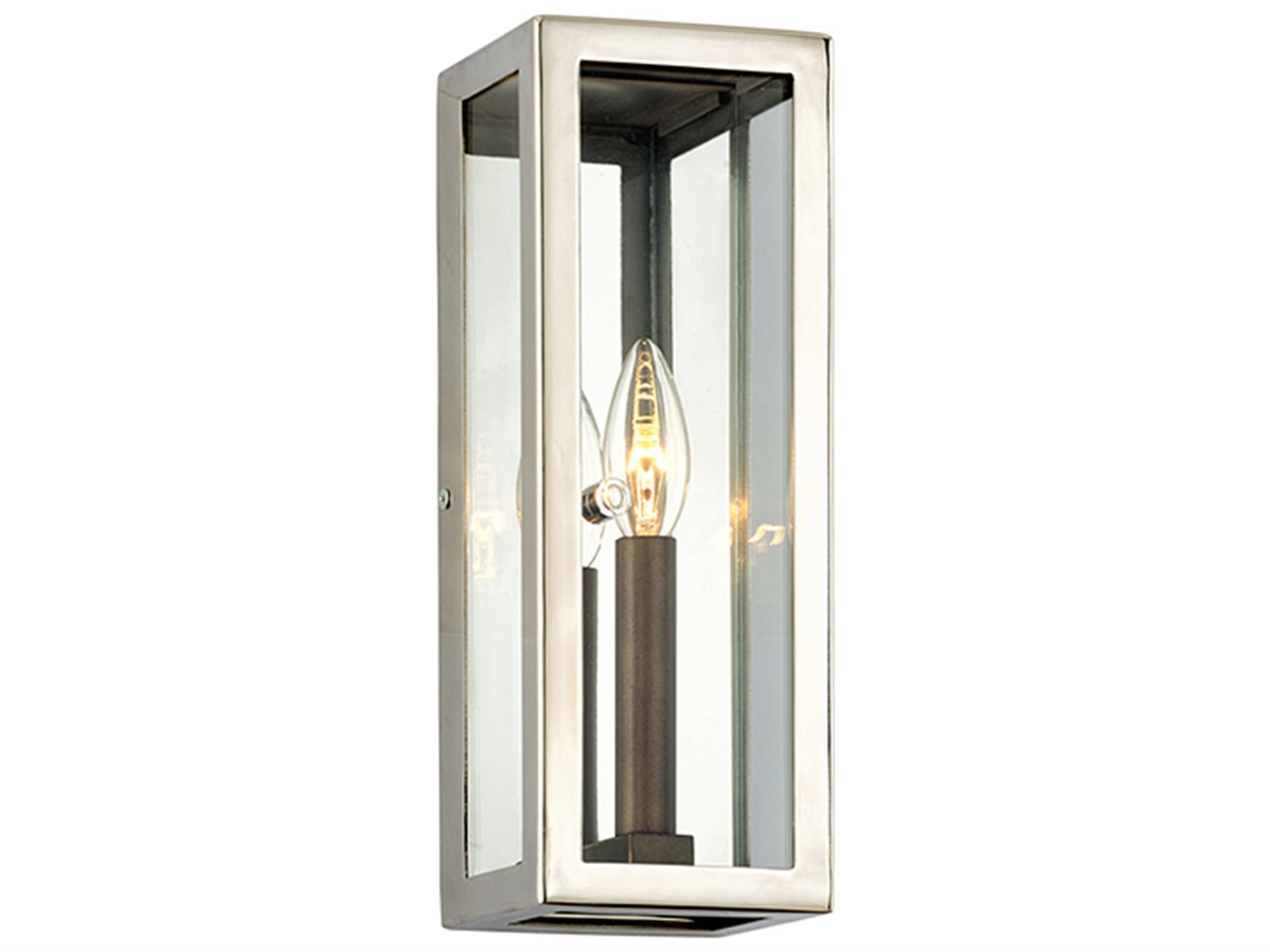 Morgan Outdoor Wall Sconce in Bronze and Polished Stainless