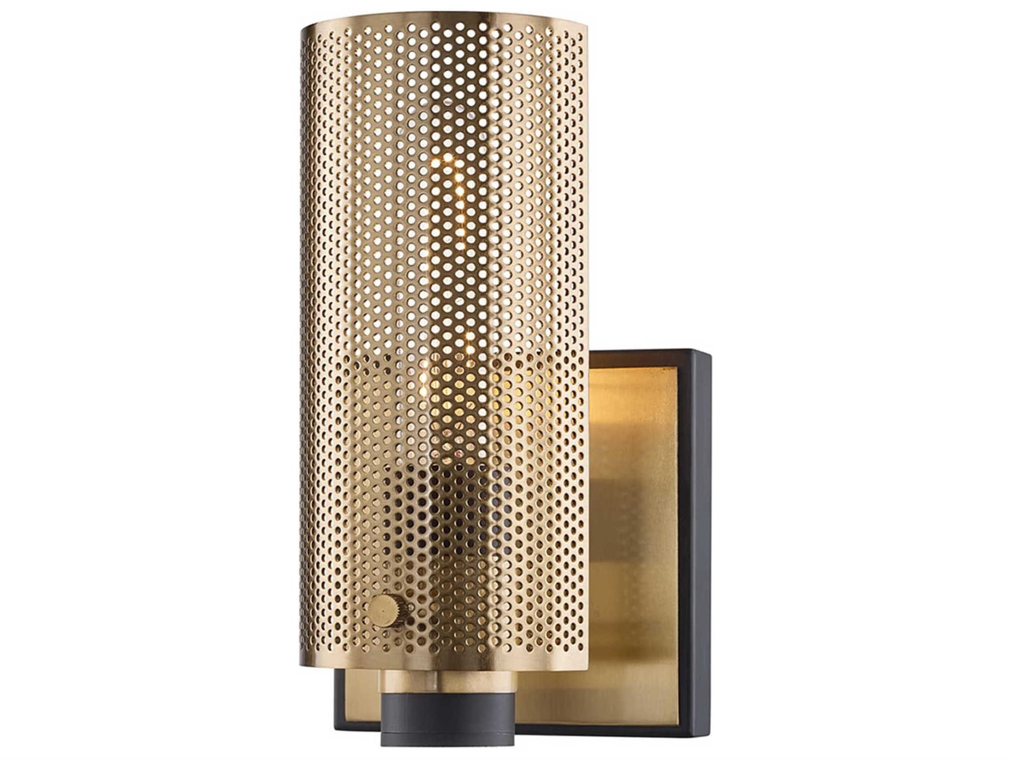 Troy Lighting Pilsen 1-Light Modern Bronze And Aged Brass Wall Sconce
