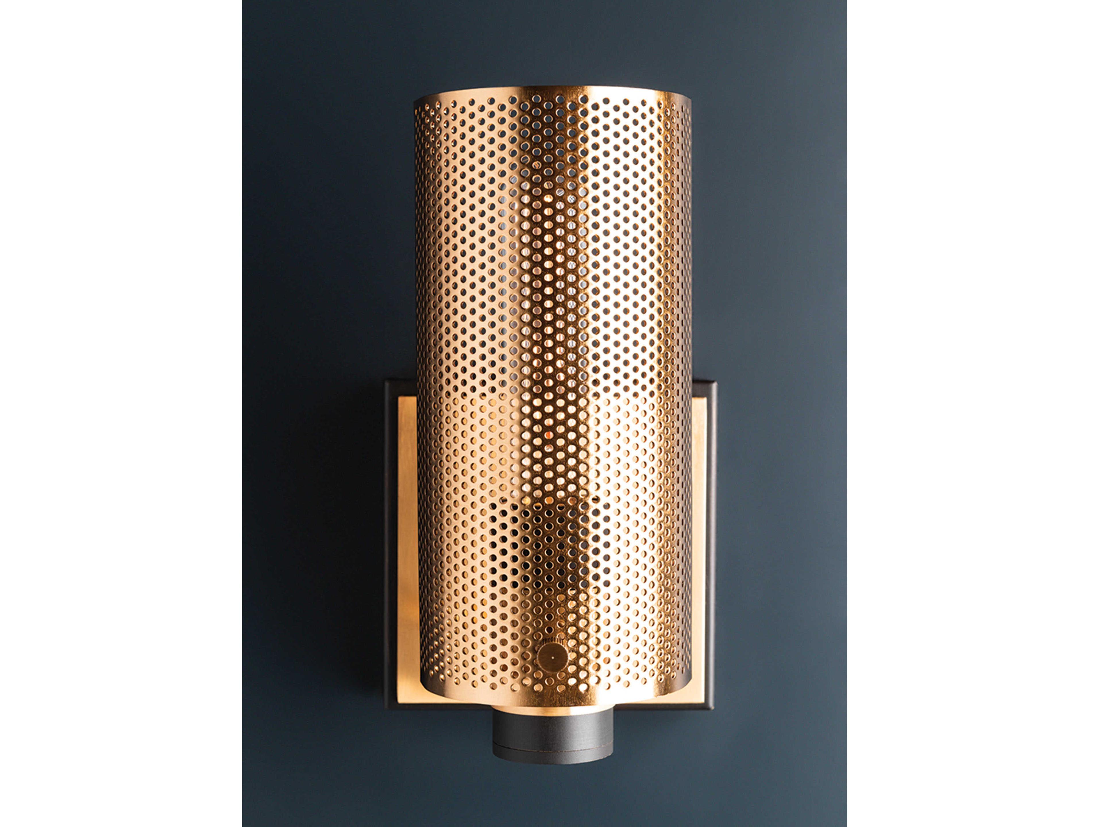 Troy Lighting Pilsen 1-Light Modern Bronze And Aged Brass Wall Sconce
