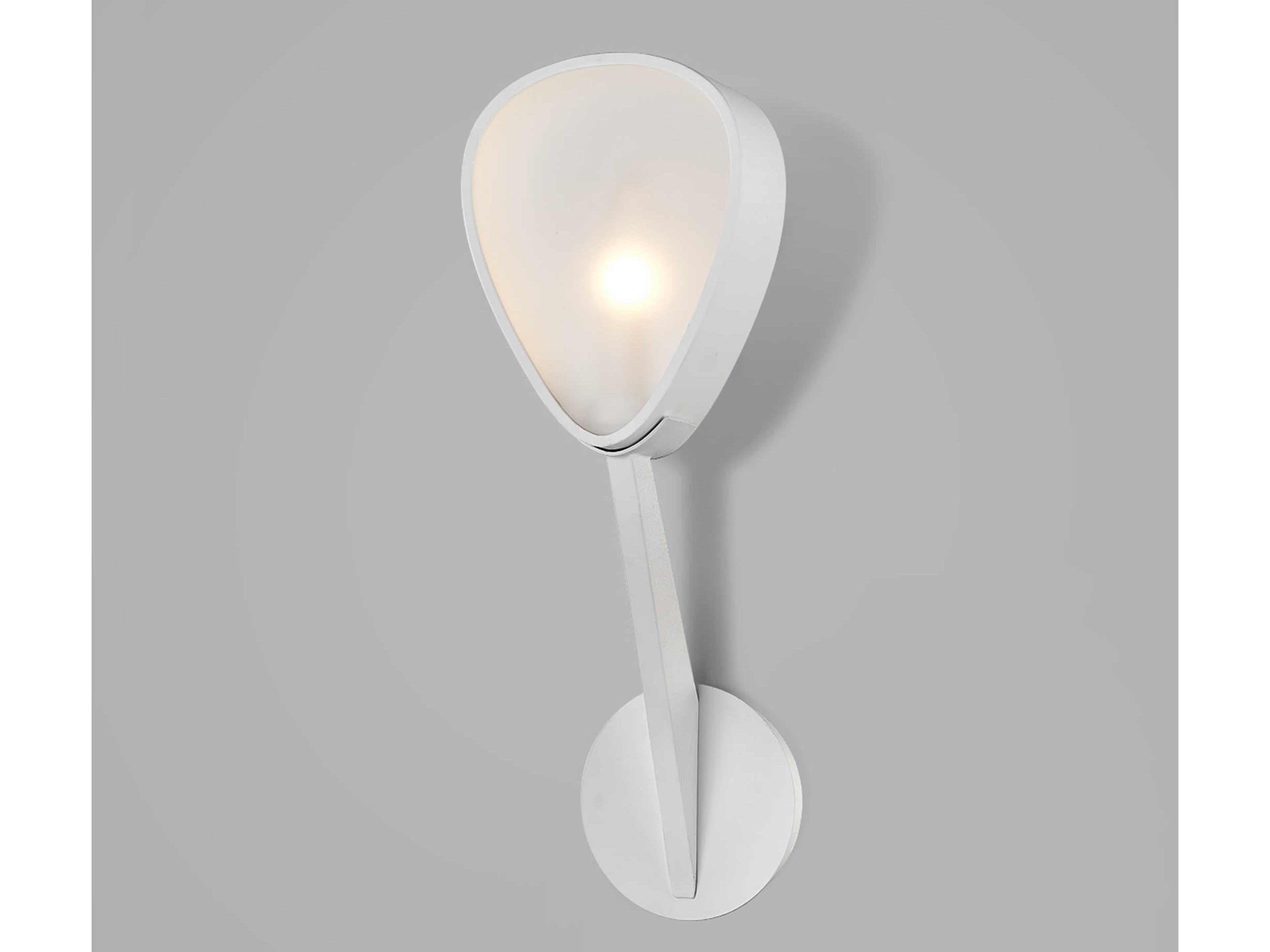 Troy Lighting Allisio 1-Light Textured White Glass Wall Sconce