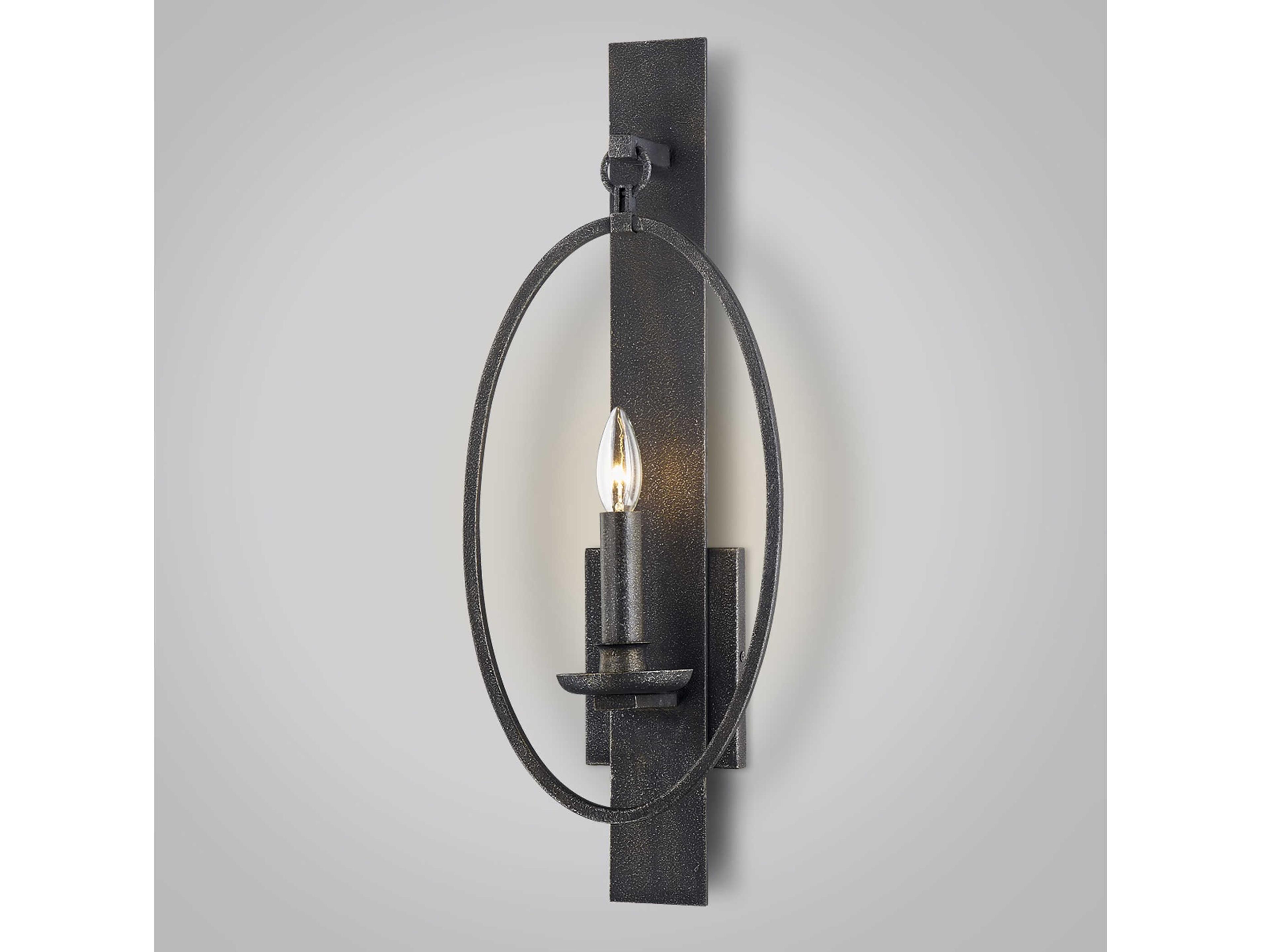 Troy Lighting Baily 1-Light Aged Silver LED Wall Sconce