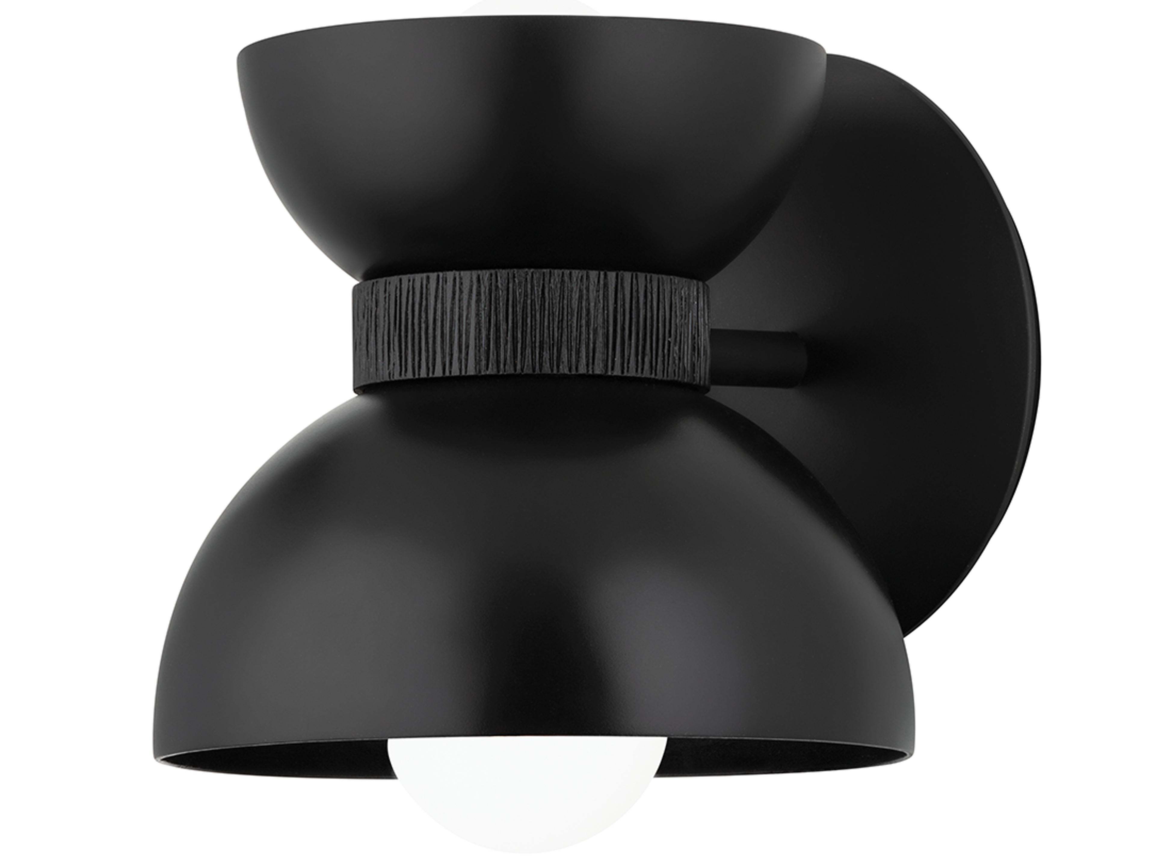 Pomona 2-Light Soft Black Textured Wall Sconce