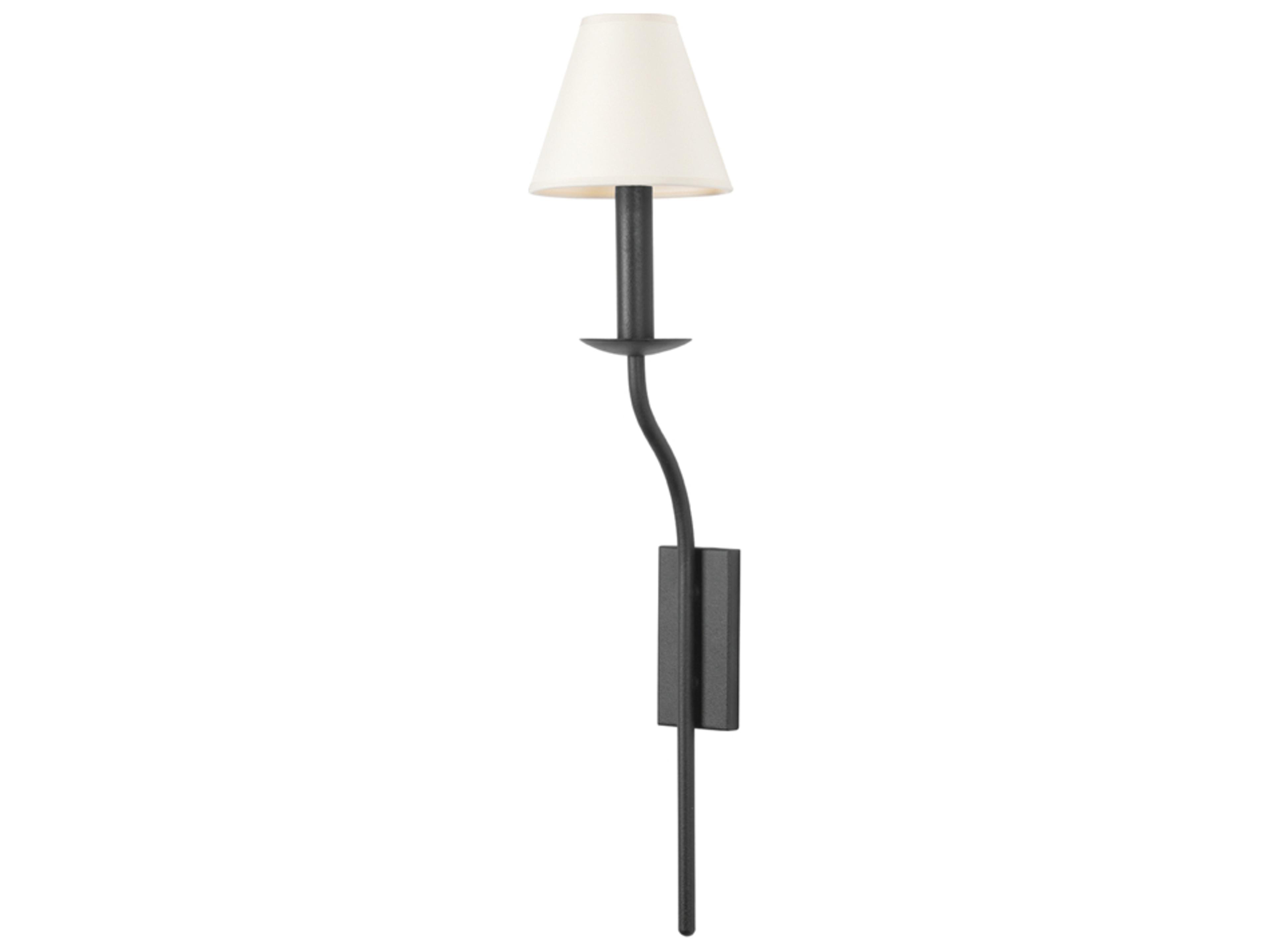 Lomita 1-Light Forged Iron Black Wall Sconce