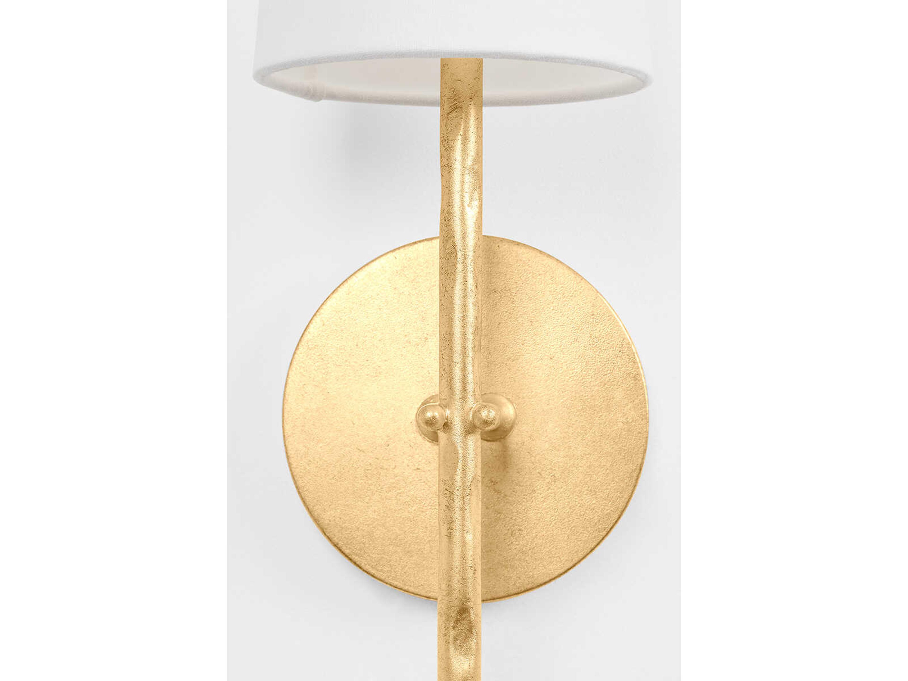 Troy Lighting River 1-Light Vintage Gold Leaf Wall Sconce