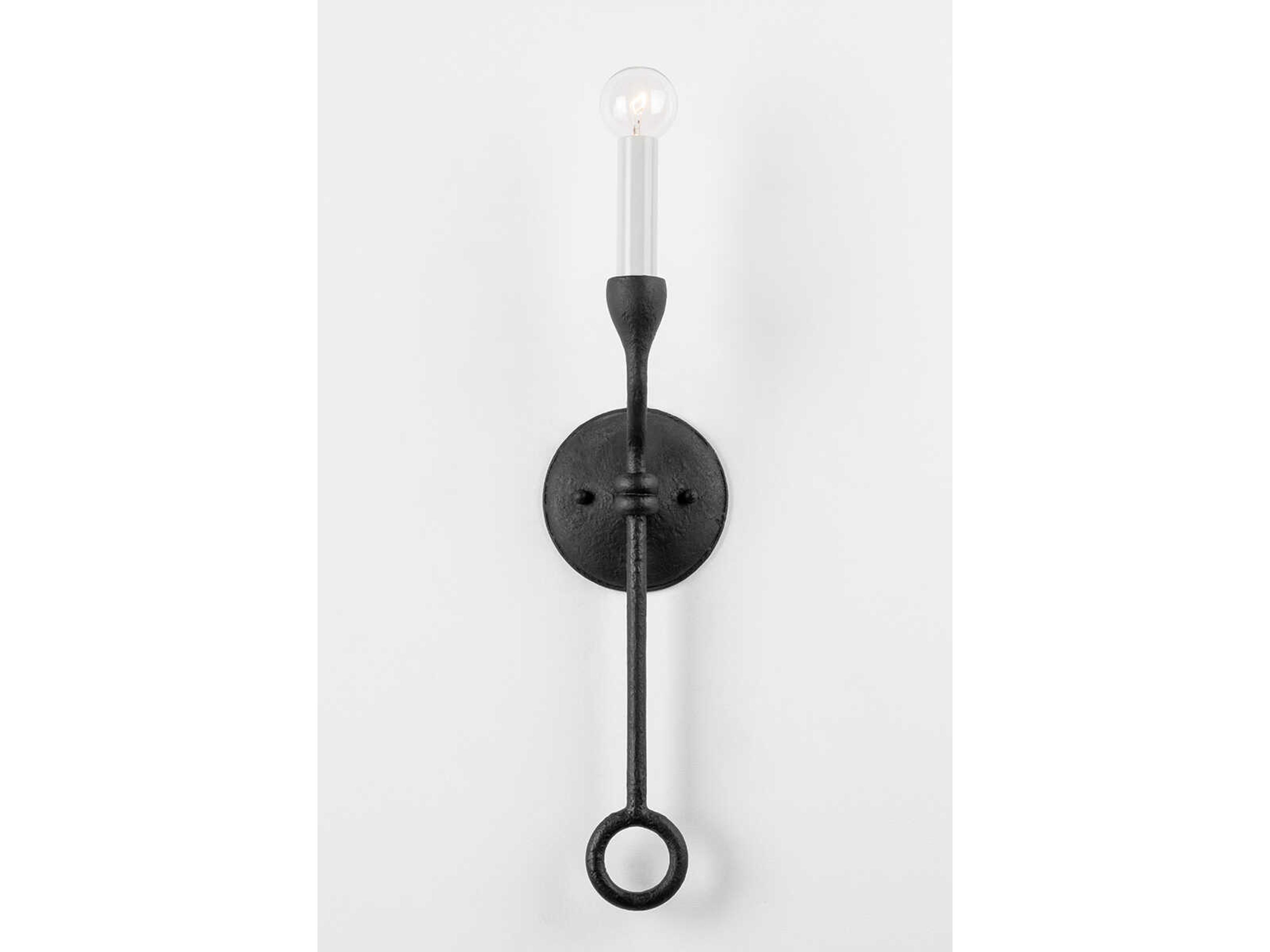 Troy Lighting Orson 1-Light Black Iron Wall Sconce