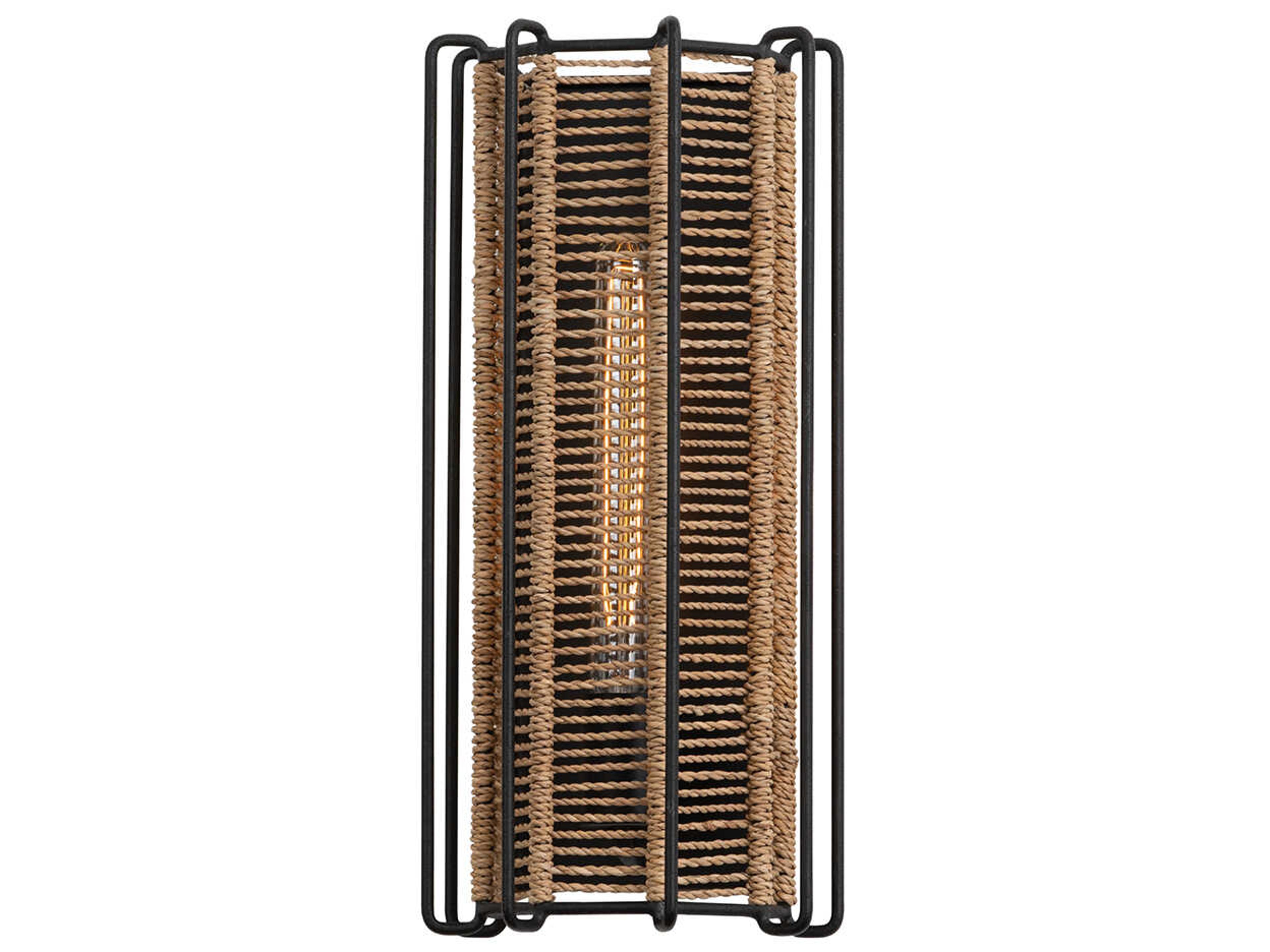 Ramon 1-Light Textured Black Wall Sconce