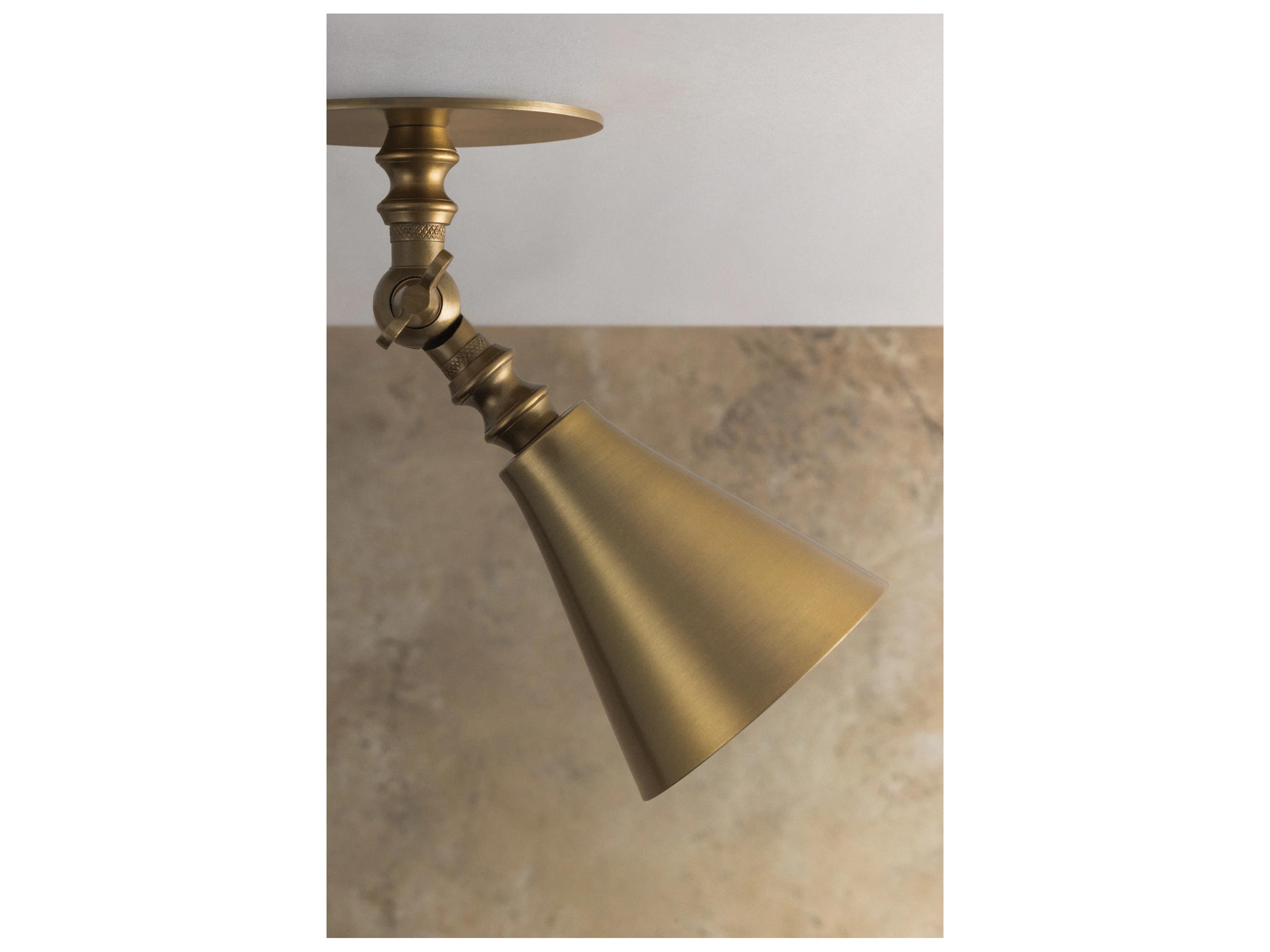 Troy Lighting Necessity 1-Light Patina Brass Flush Mount