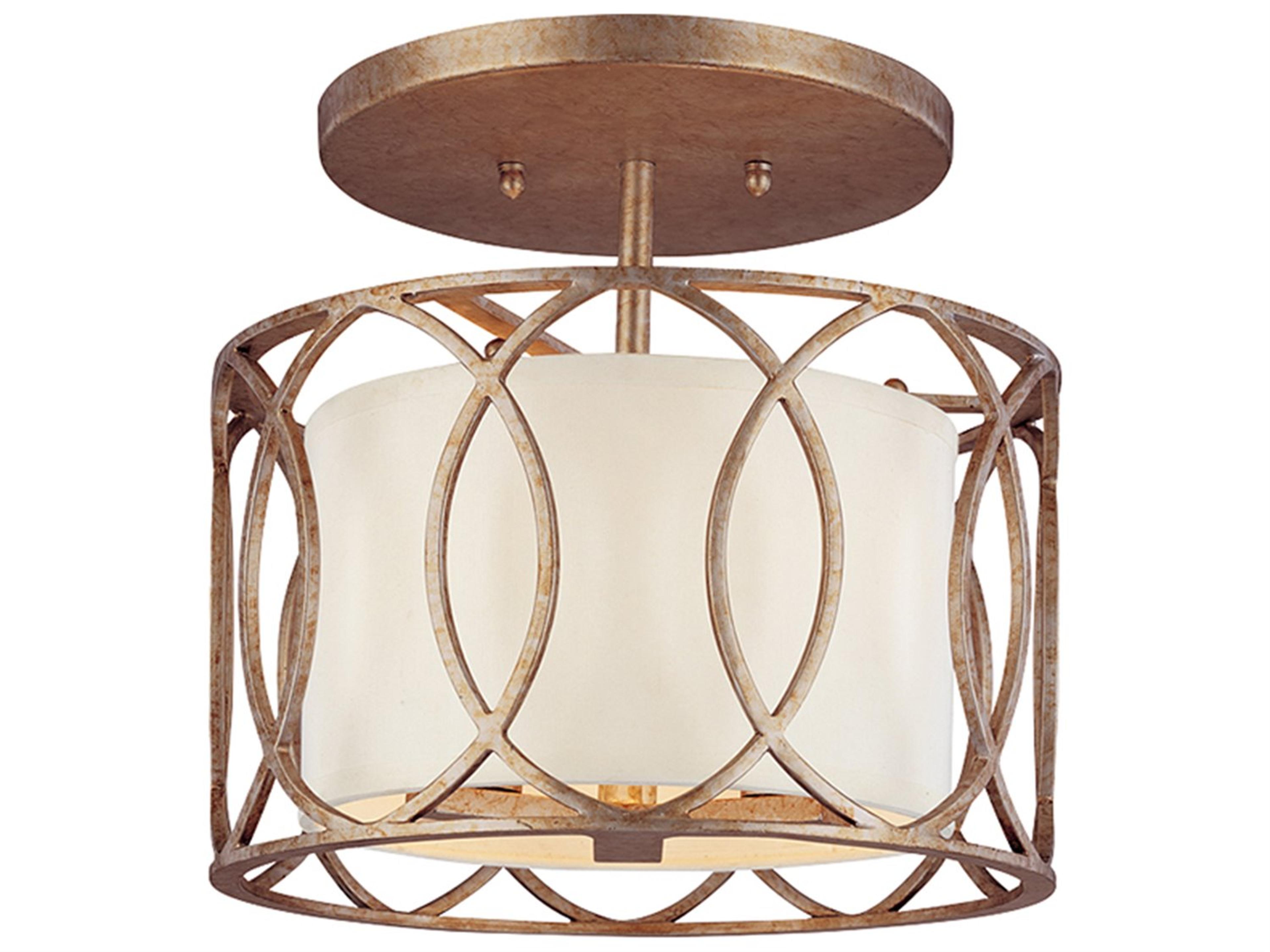 Sausalito Three Light Flush Mount in Silver Gold