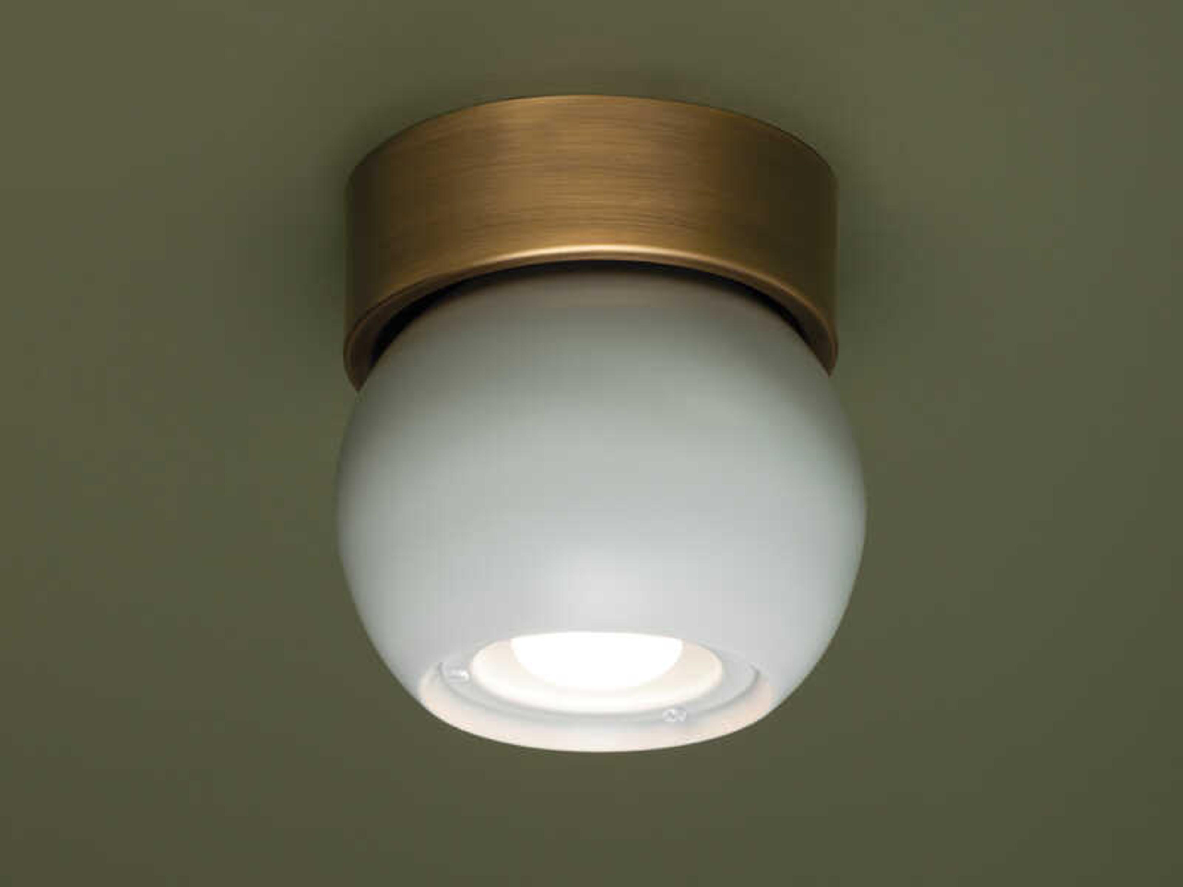 Troy Lighting Odin 1-Light Patina Brass Soft White Globe Flush Mount