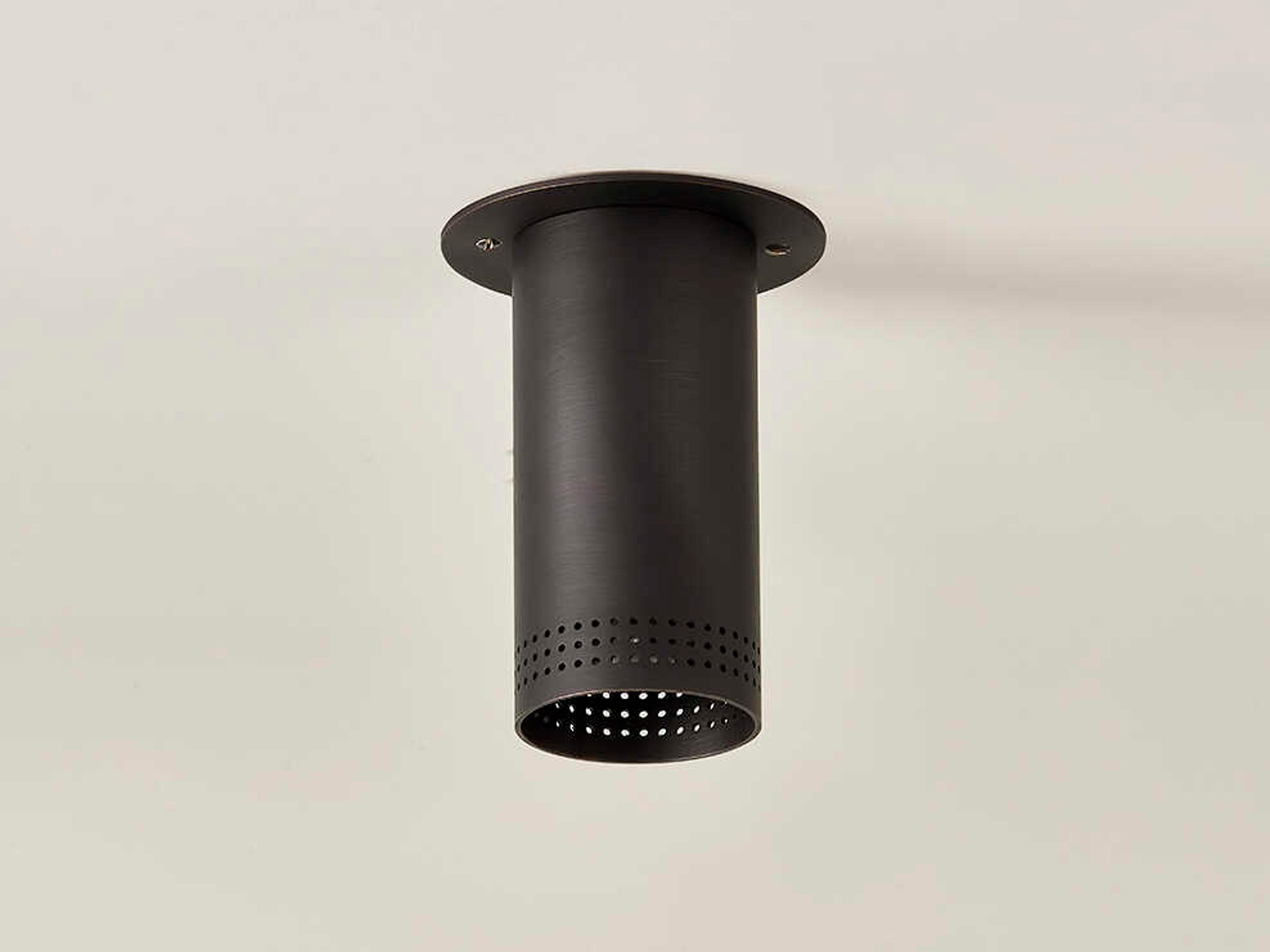 Troy Lighting Berg 1-Light Bronze Cylinder Flush Mount