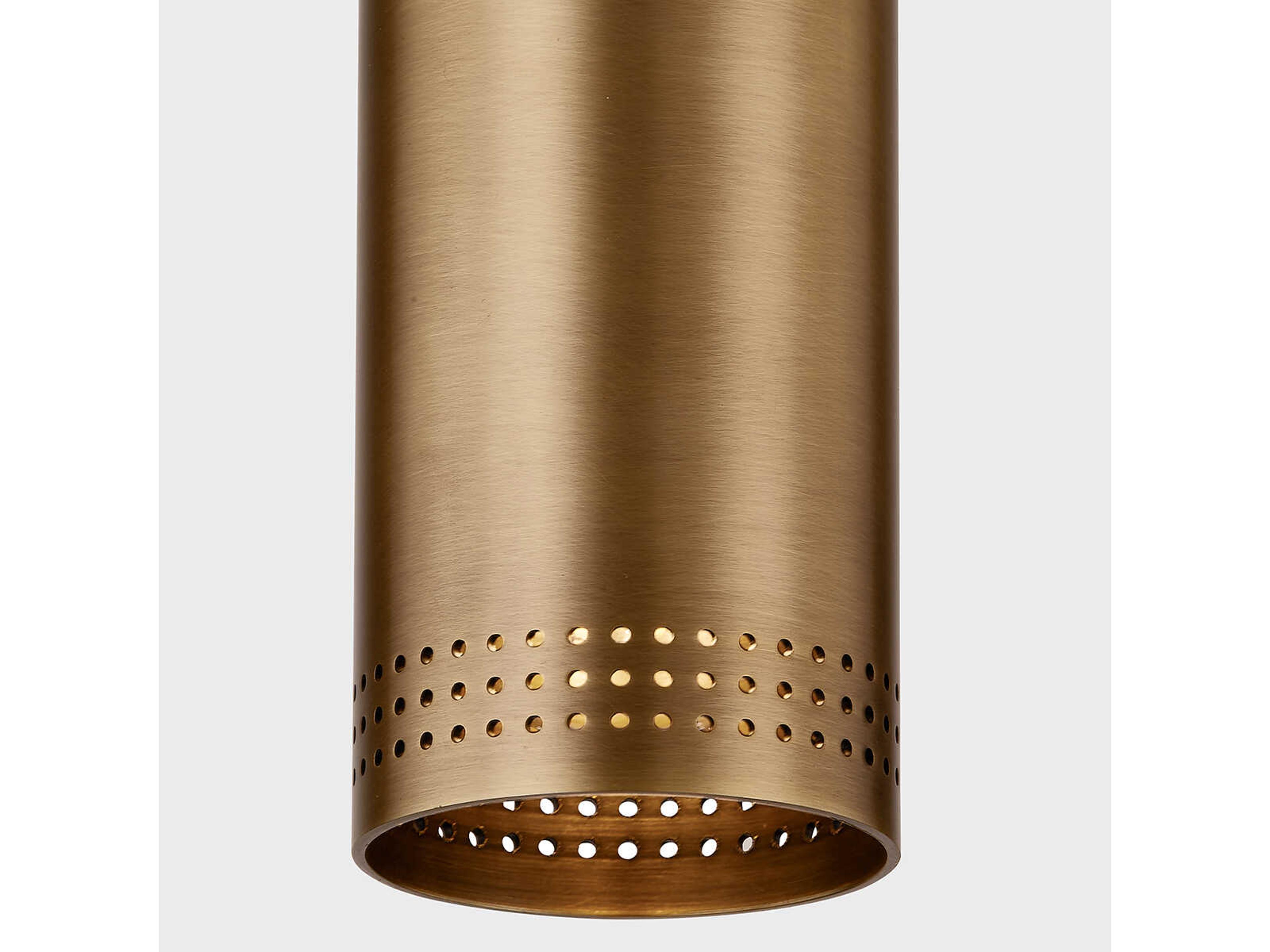 Troy Lighting Berg 1-Light Patina Brass Cylinder Flush Mount